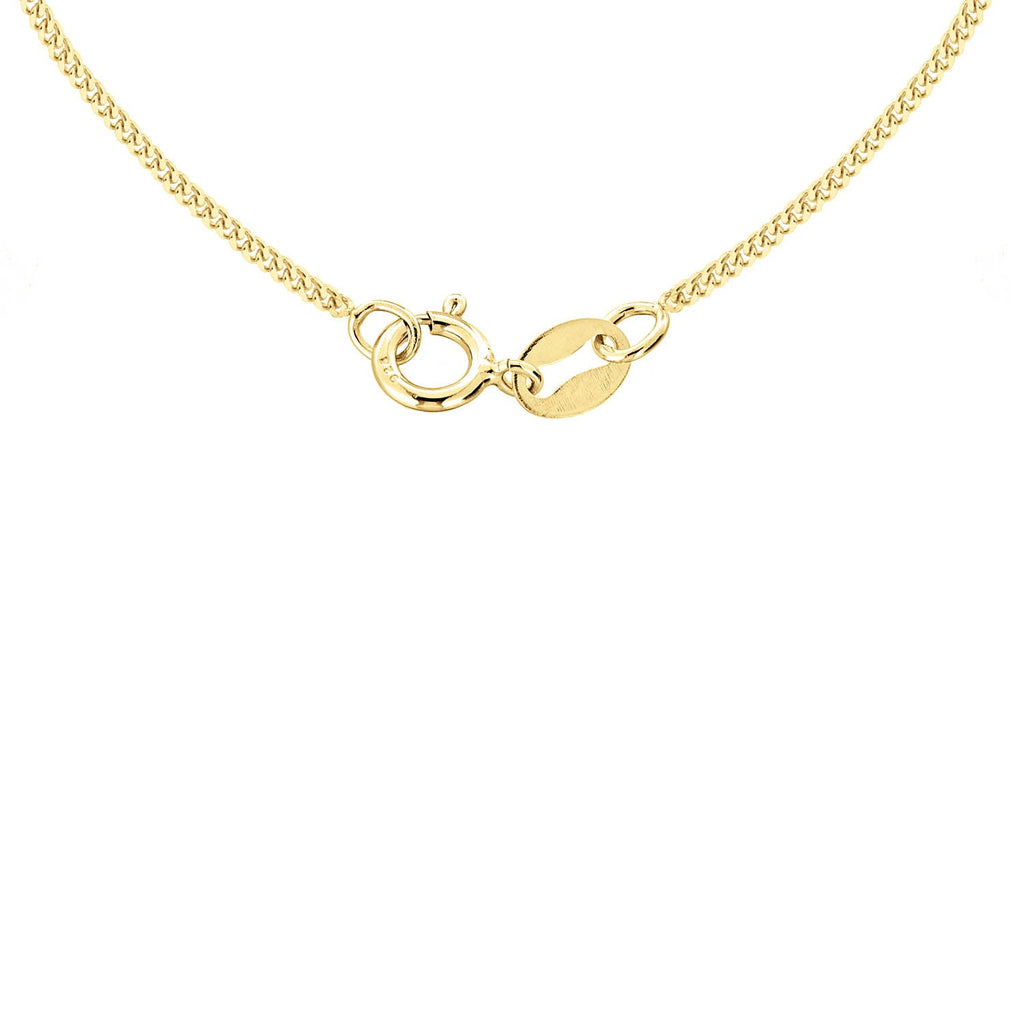 9K Yellow Gold 30 Diamond Cut Adjustable Curb Chain 41cm-46cm