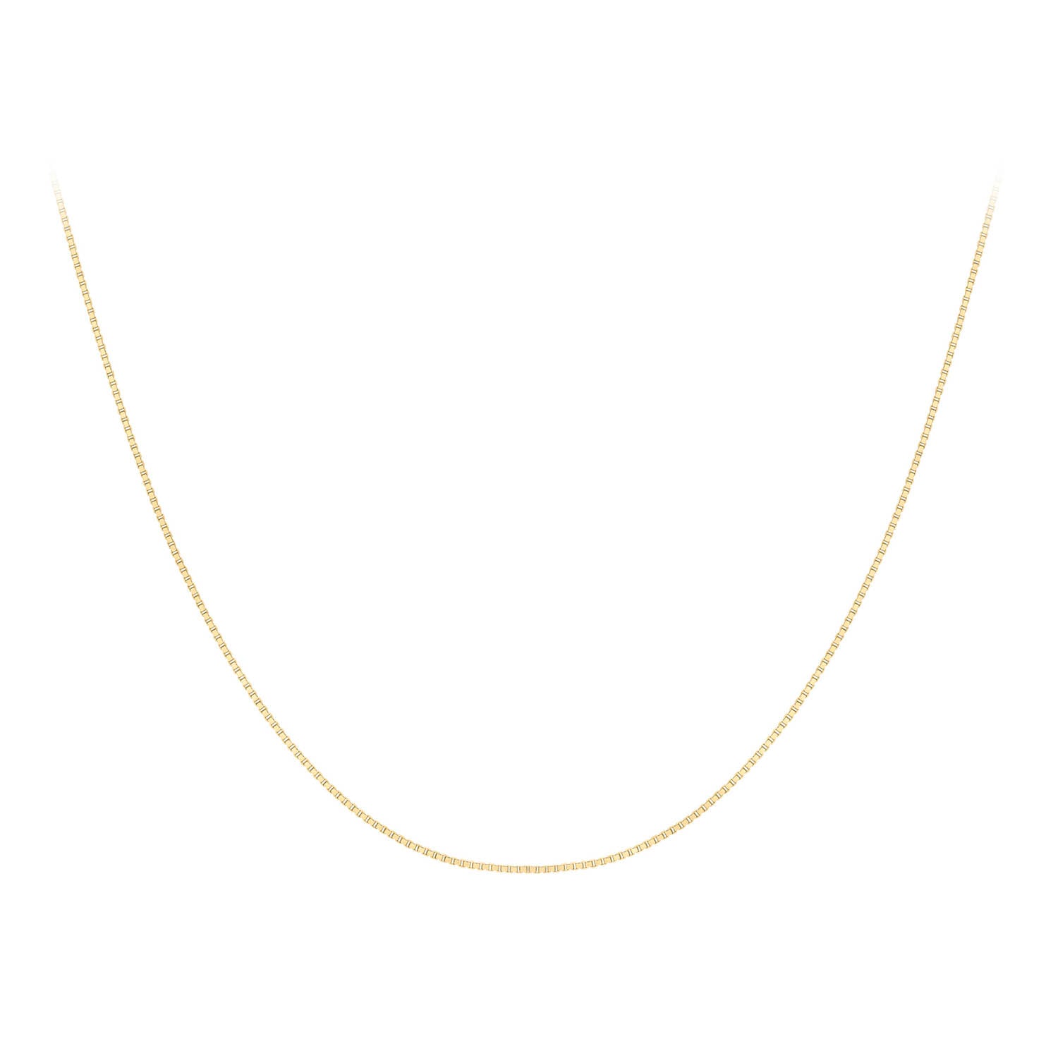 9K Yellow Gold Solid Venetian Box Chain 40-45cm