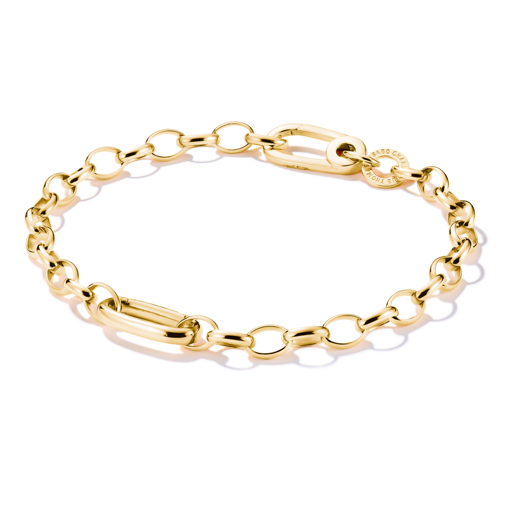 THOMAS SABO Charm bracelet with Connect link Gold