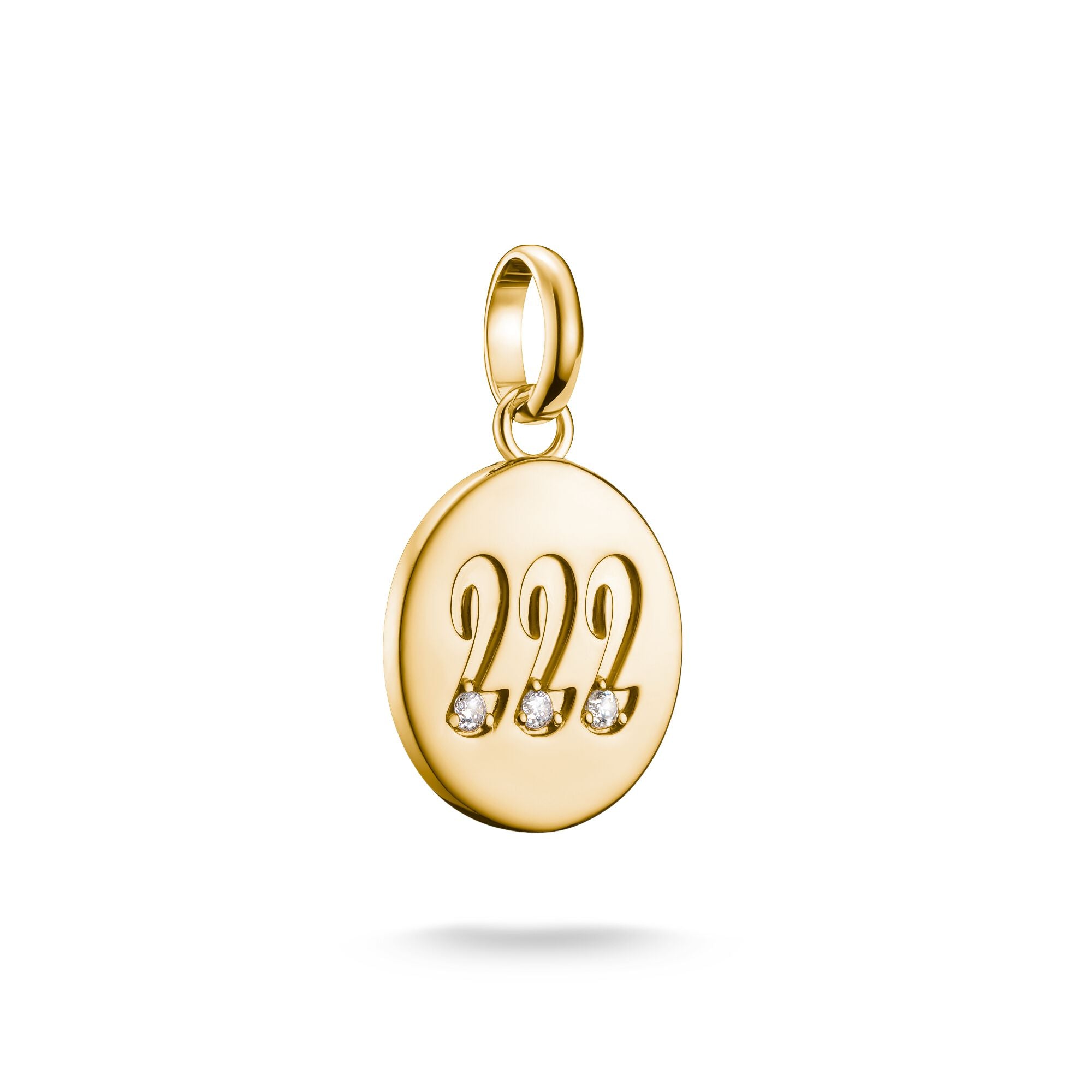 THOMAS SABO Connect Charm angel number 222 with stones Gold