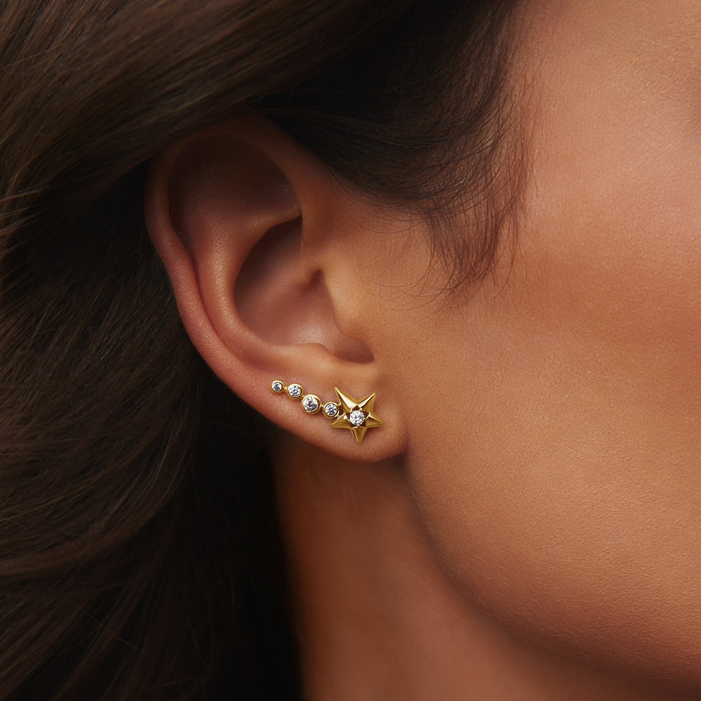 Gold Sparkling Meteor Climbers
