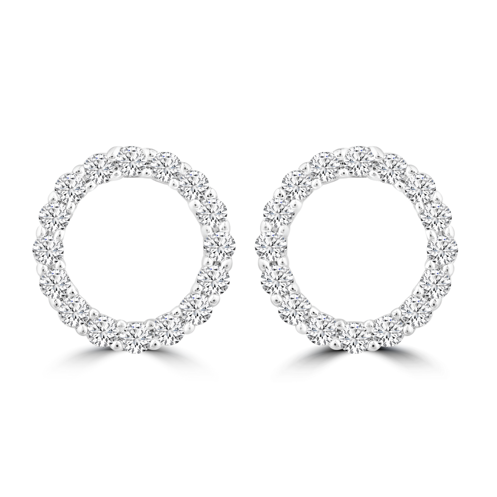 Diamond Fashion Earrings with 0.20ct Diamonds in 9K White Gold - EF-5954-W