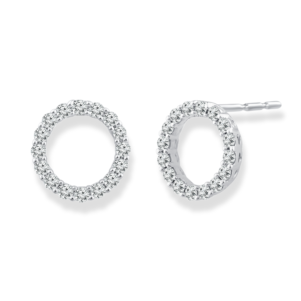 Diamond Fashion Earrings with 0.20ct Diamonds in 9K White Gold - EF-5954-W
