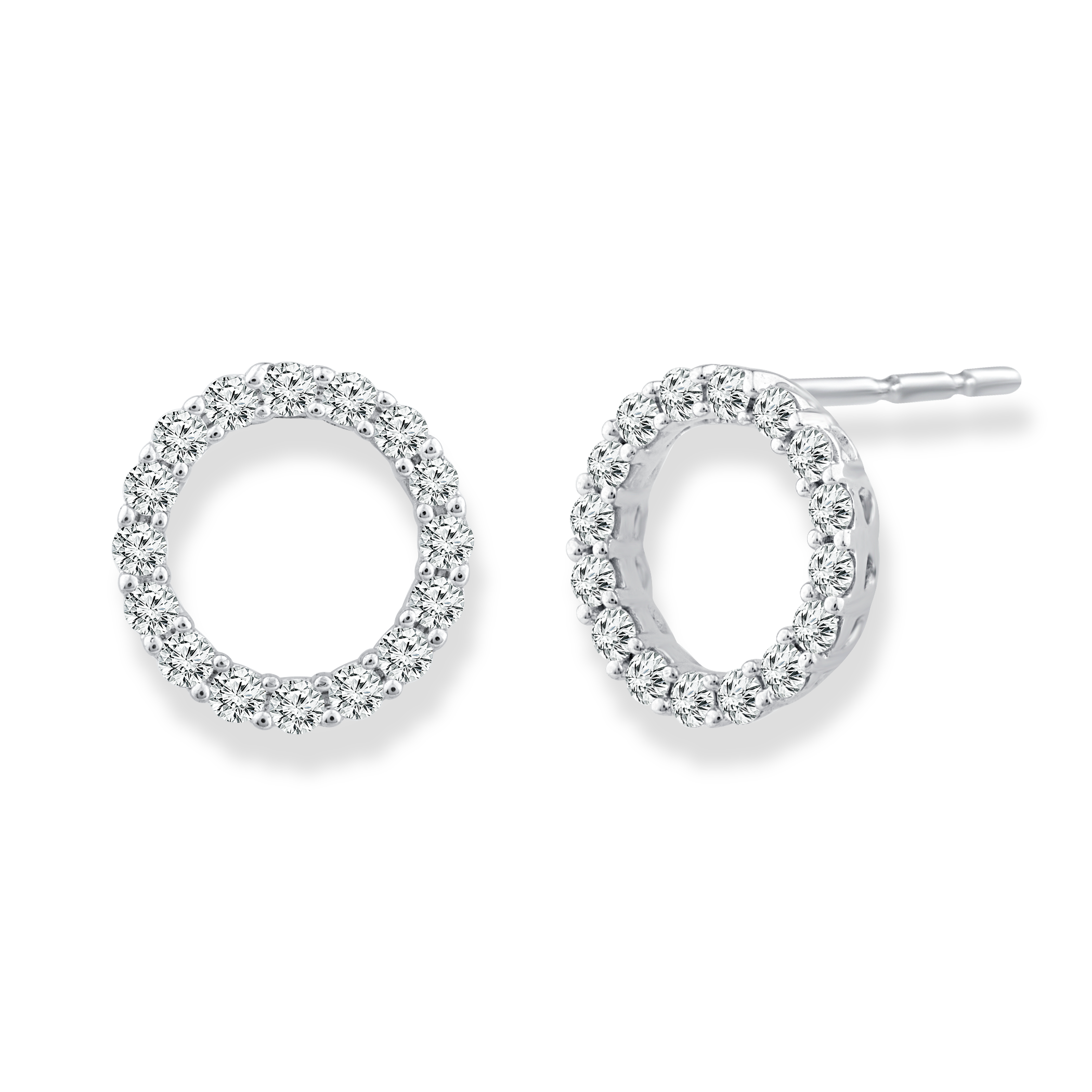 Diamond Fashion Earrings with 0.20ct Diamonds in 9K White Gold - EF-5954-W