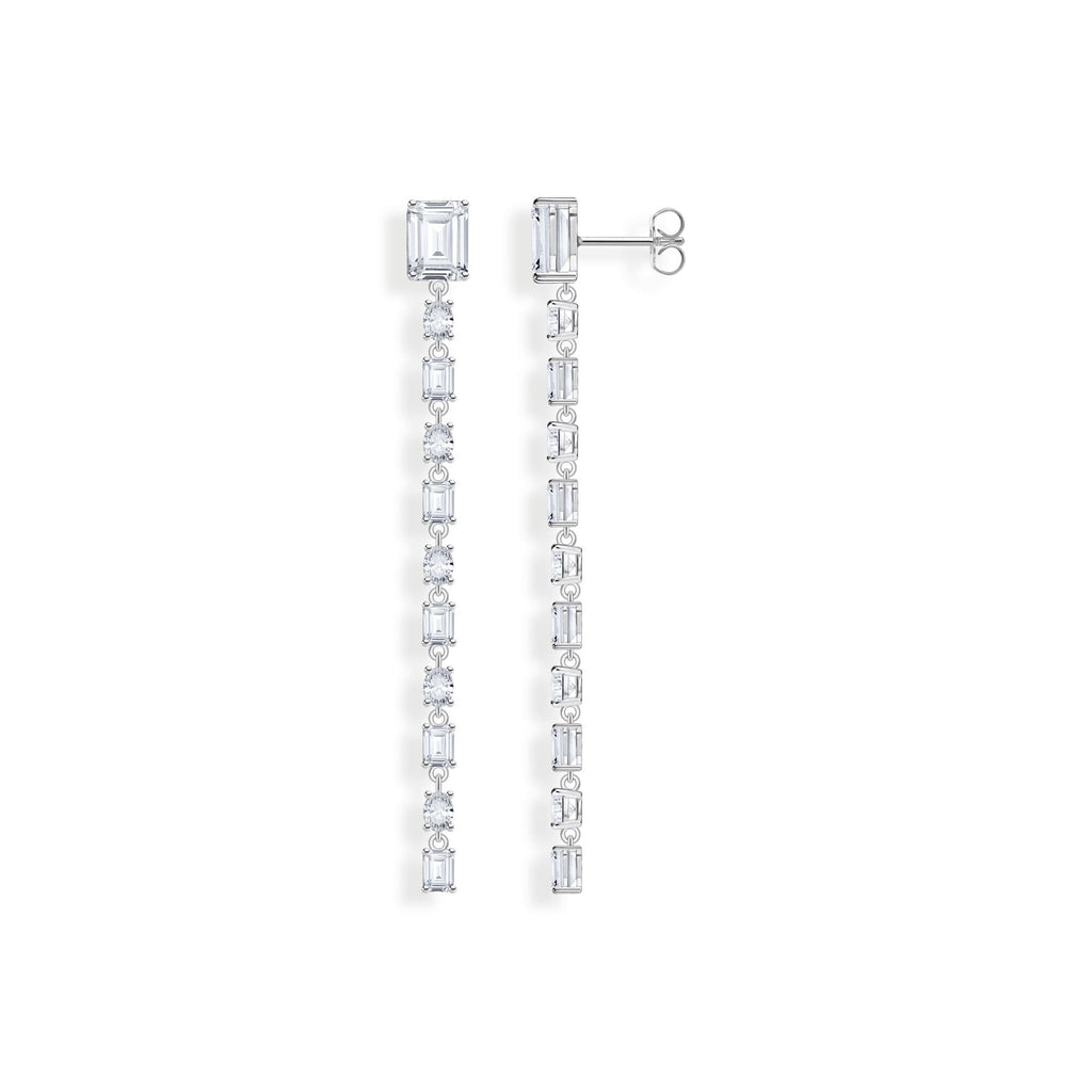 THOMAS SABO Drop Earrings with white stones silver