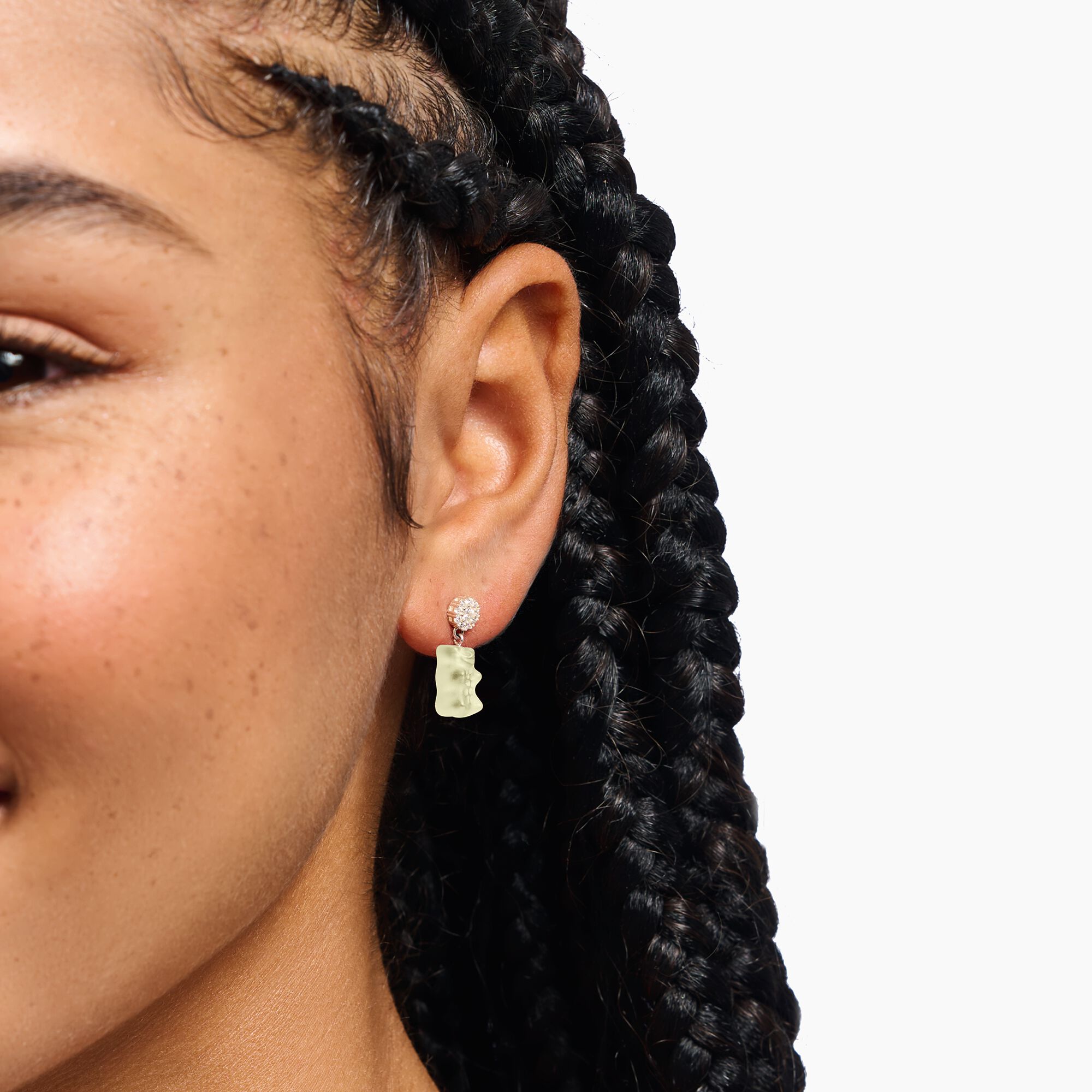 THOMAS SABO Ear Studs with White Goldbears