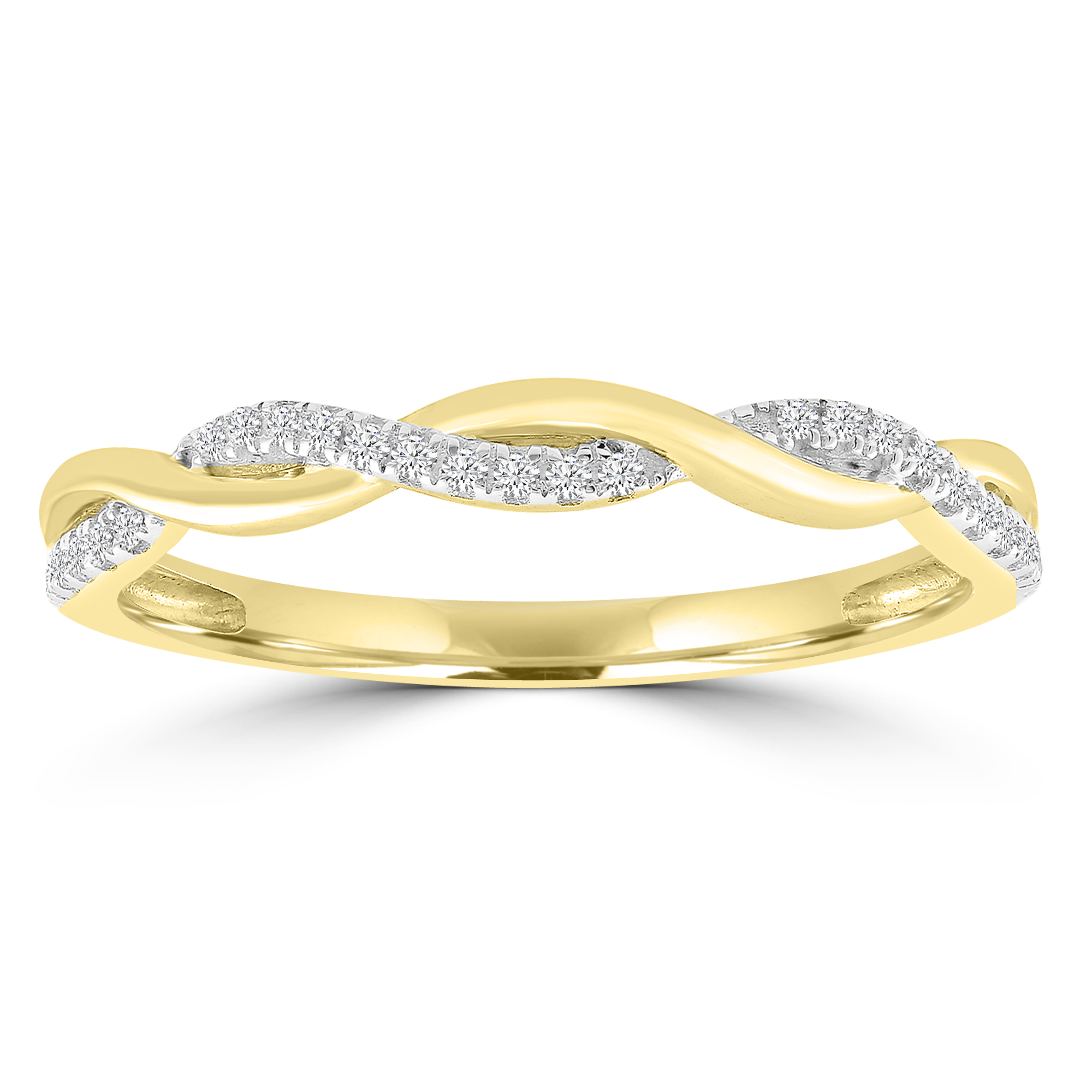 Diamond Ring with 0.07ct Diamonds in 9K Yellow Gold