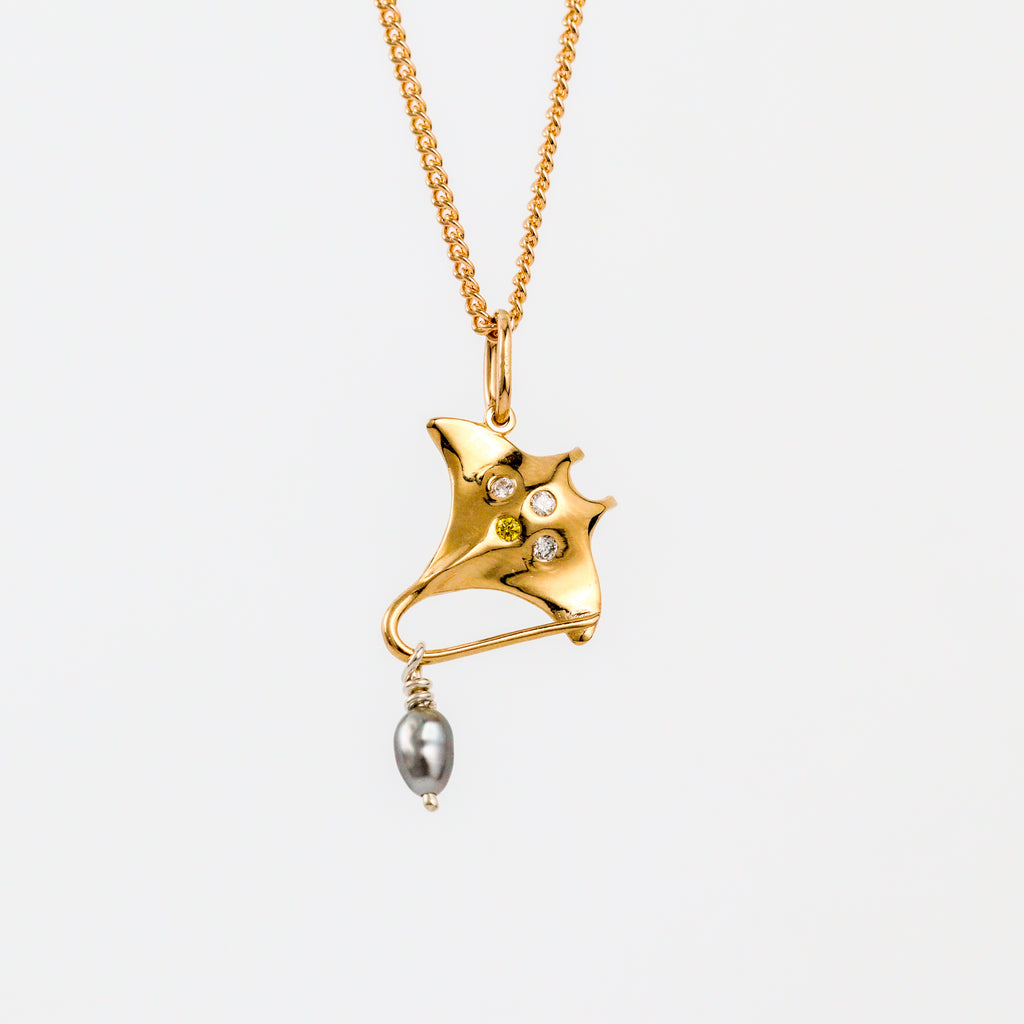 Coral Bay Jewels - 9kyg Stingray Drop Pearl Pendant