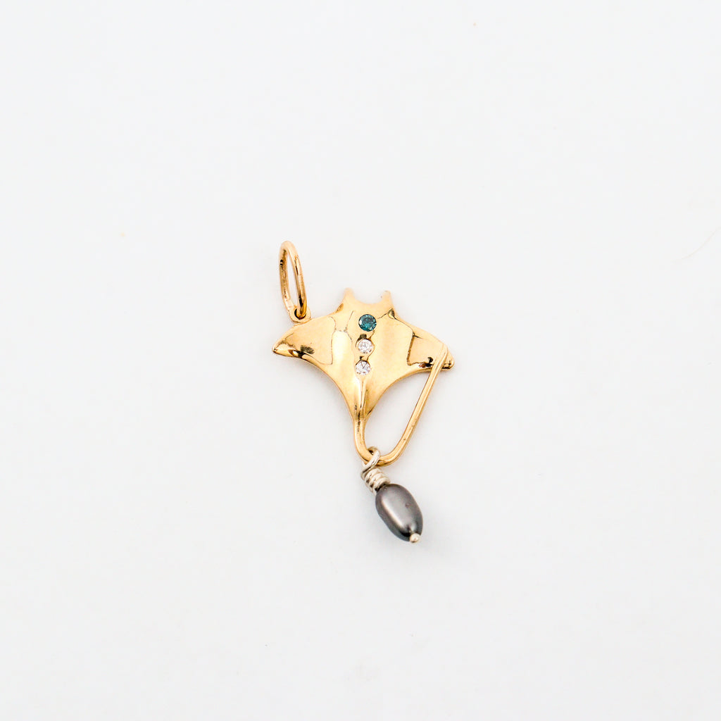 Coral Bay Jewels - 9kyg Manta Ray Pearl Pendant