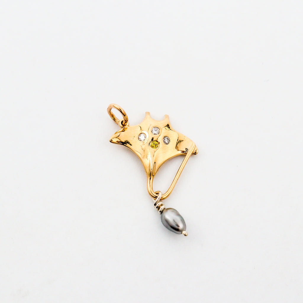 Coral Bay Jewels - 9kyg Stingray Drop Pearl Pendant