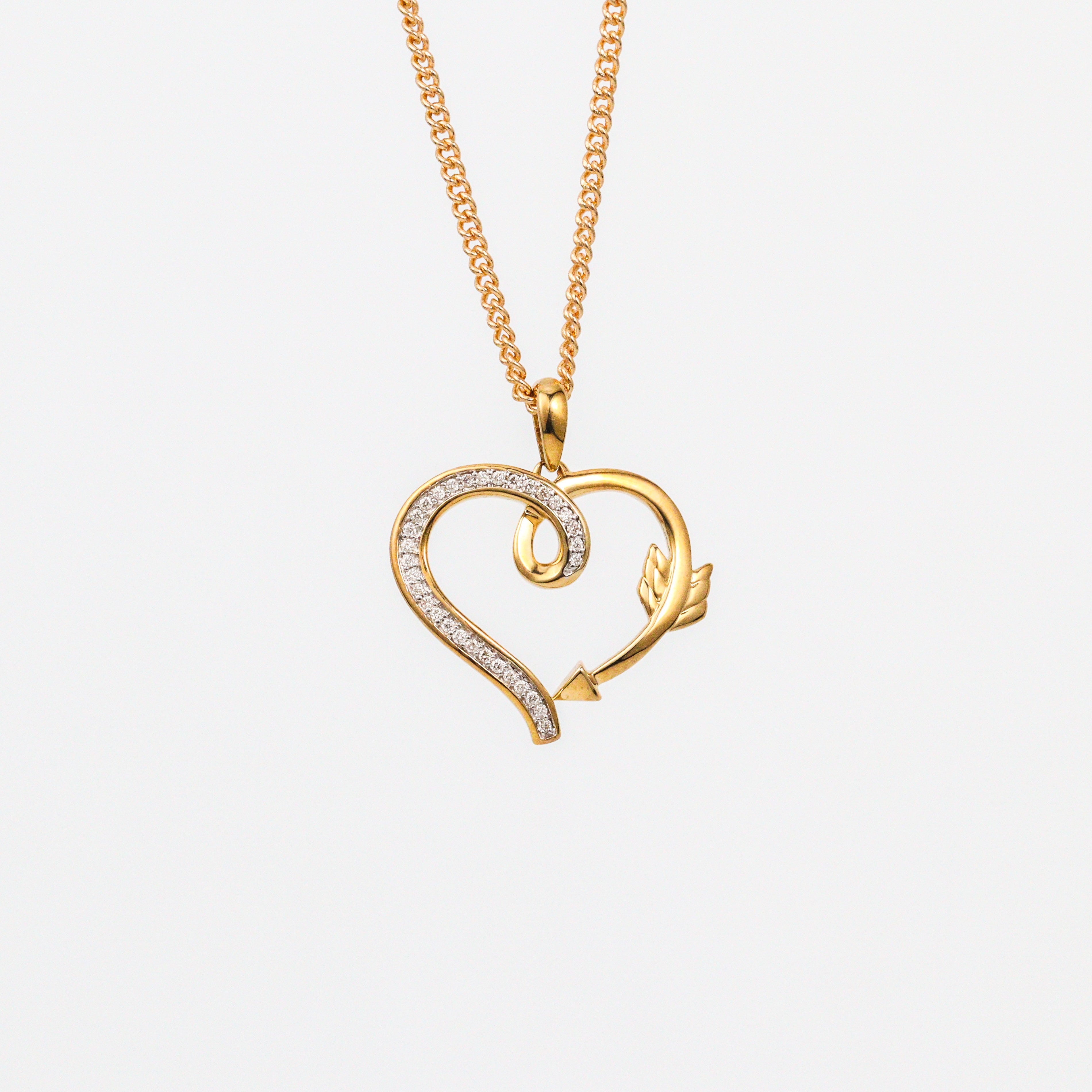 Leon Baker - 9kyg Diamond Heart Pendant