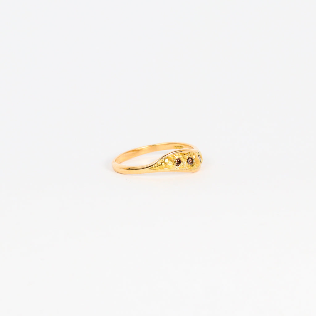 Leon Baker - 18kyg Triple Champagne Diamond Ring