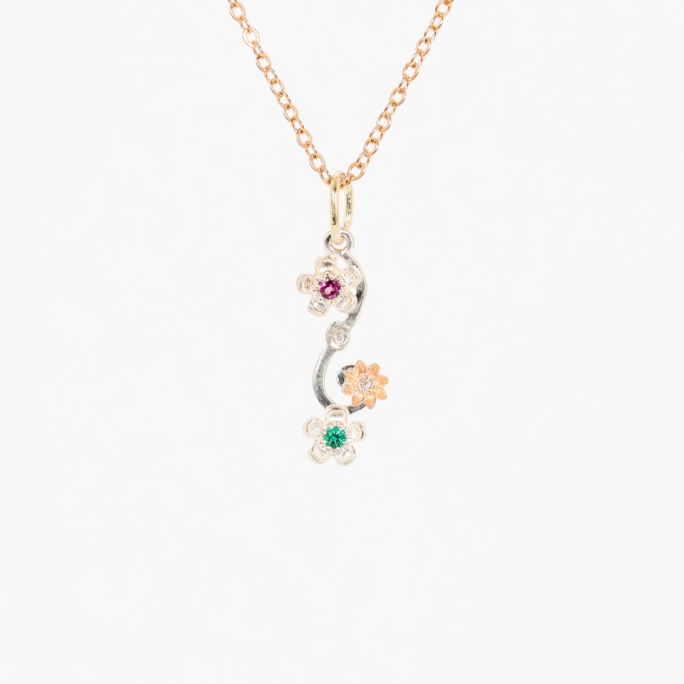 Leon Baker - Wildflower Two-Tone Pendant