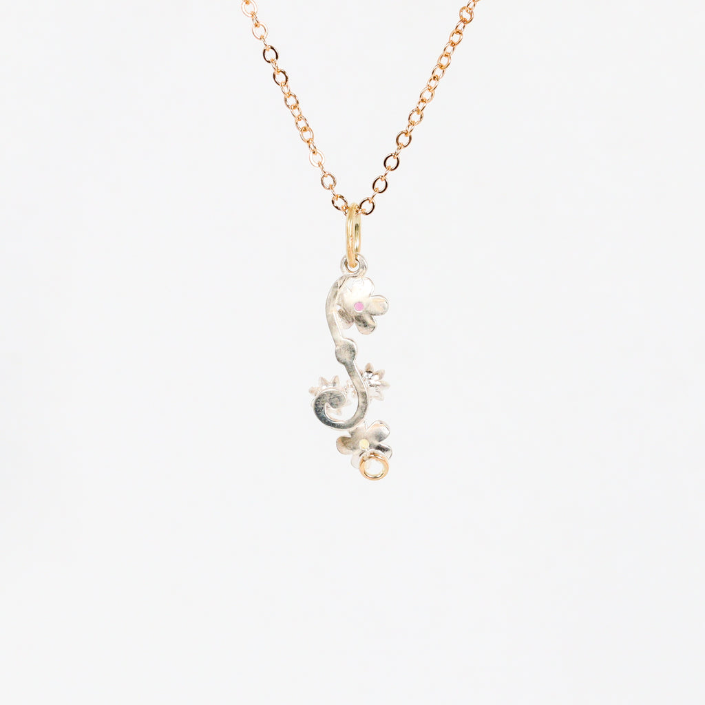 Leon Baker - Silver & 9kyg Wildflower Sapphire Pendant
