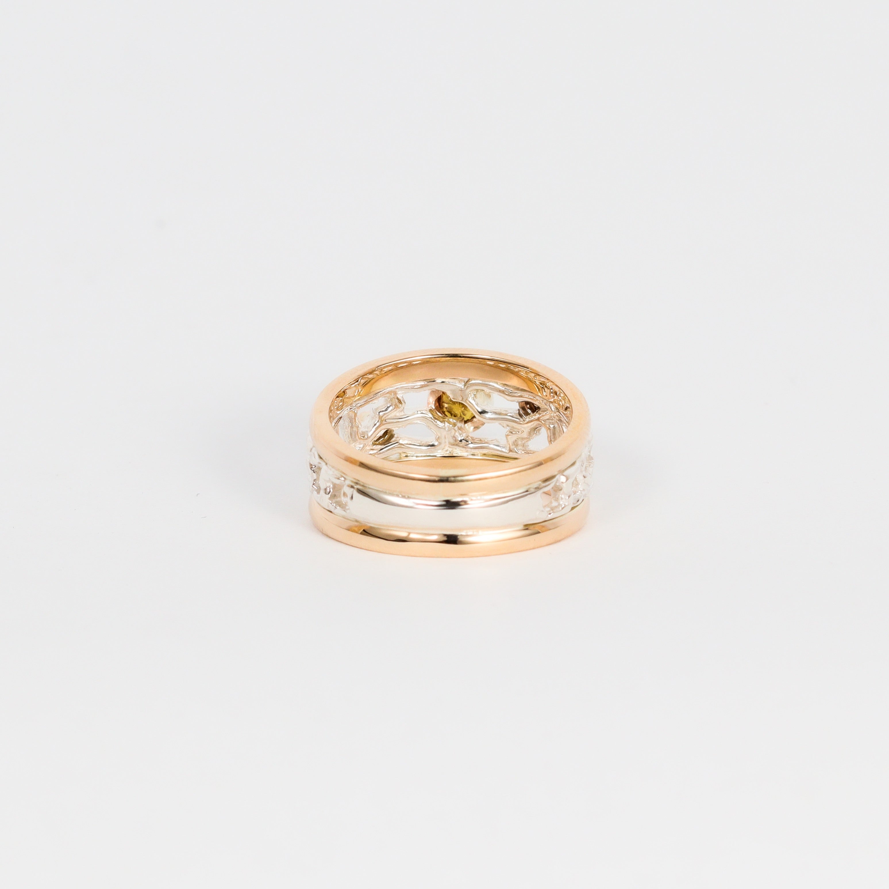 Coral Bay Jewels - Yellow Sapphire & Argyle Diamond Two Tone Ring