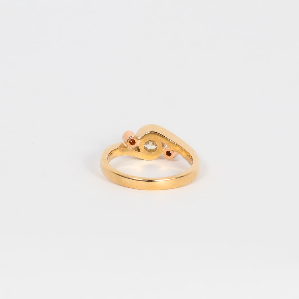 Leon Baker - Swirl Pink Argyle & Diamond Ring