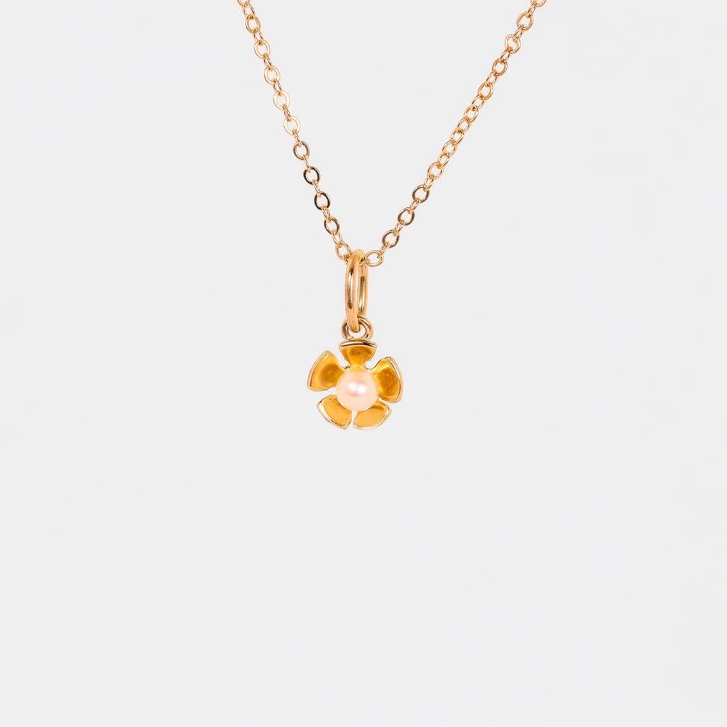 Leon Baker - Small Geraldton Wax Akoya Pearl Charm