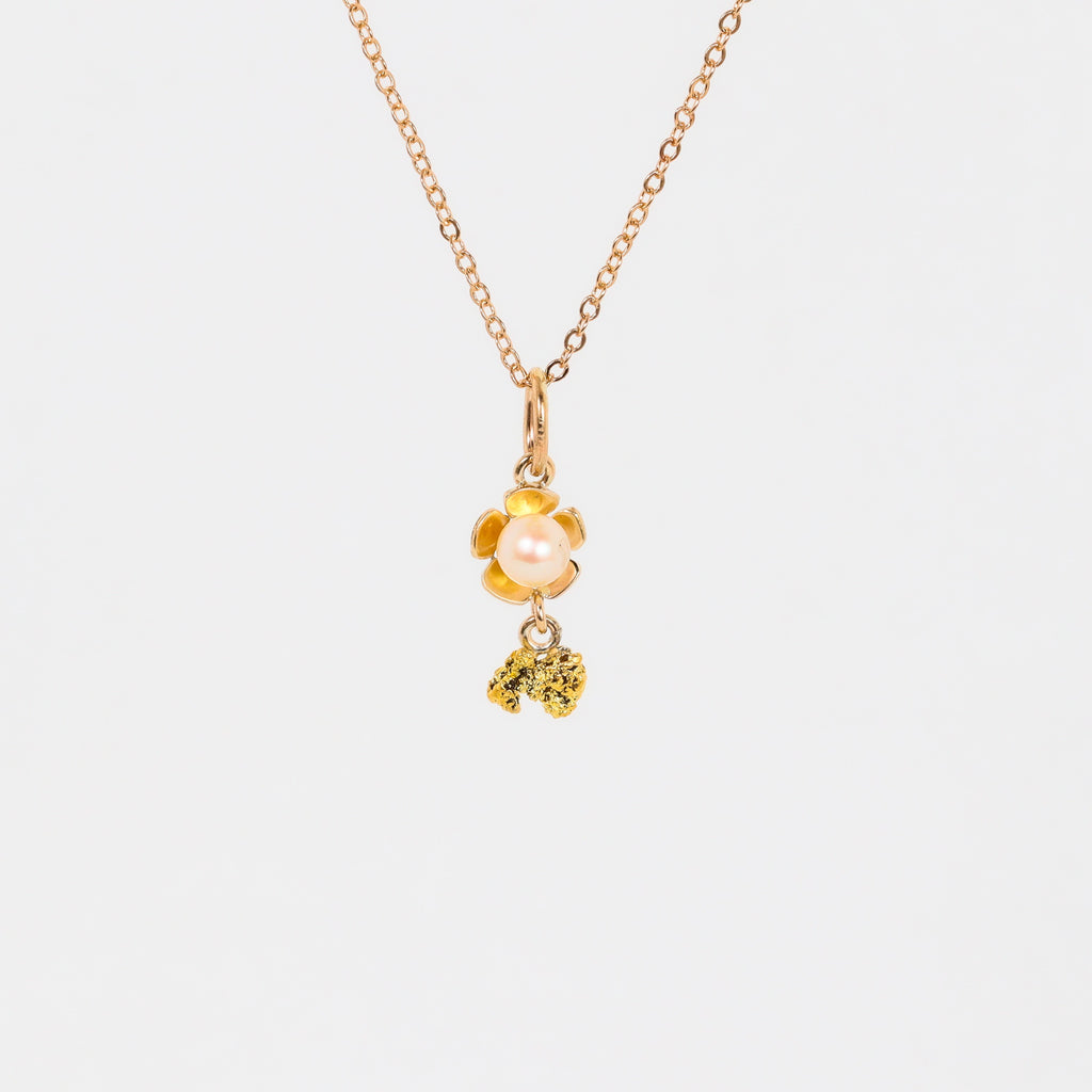 Leon Baker - Small Geraldton Wax Pearl & Nugget Charm