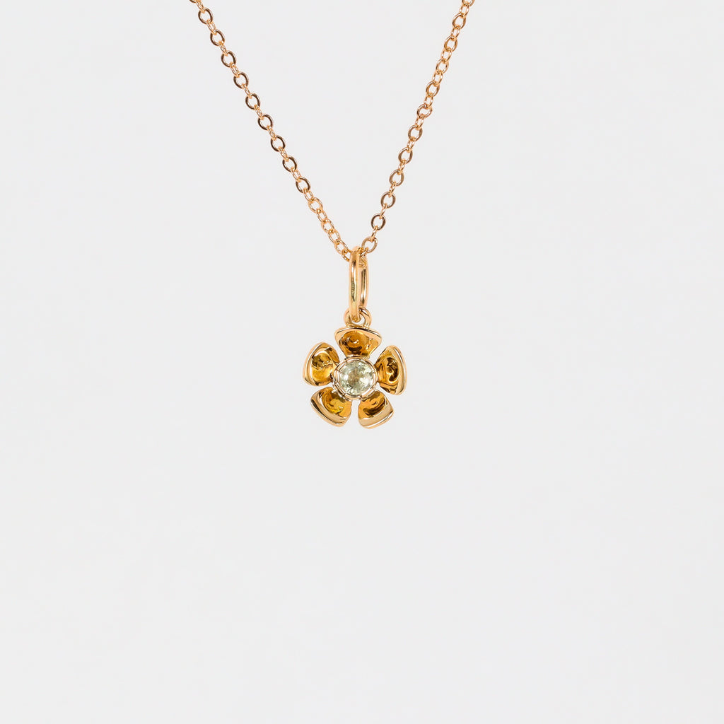 Leon Baker - Large Geraldton Wax Green Sapphire Charm