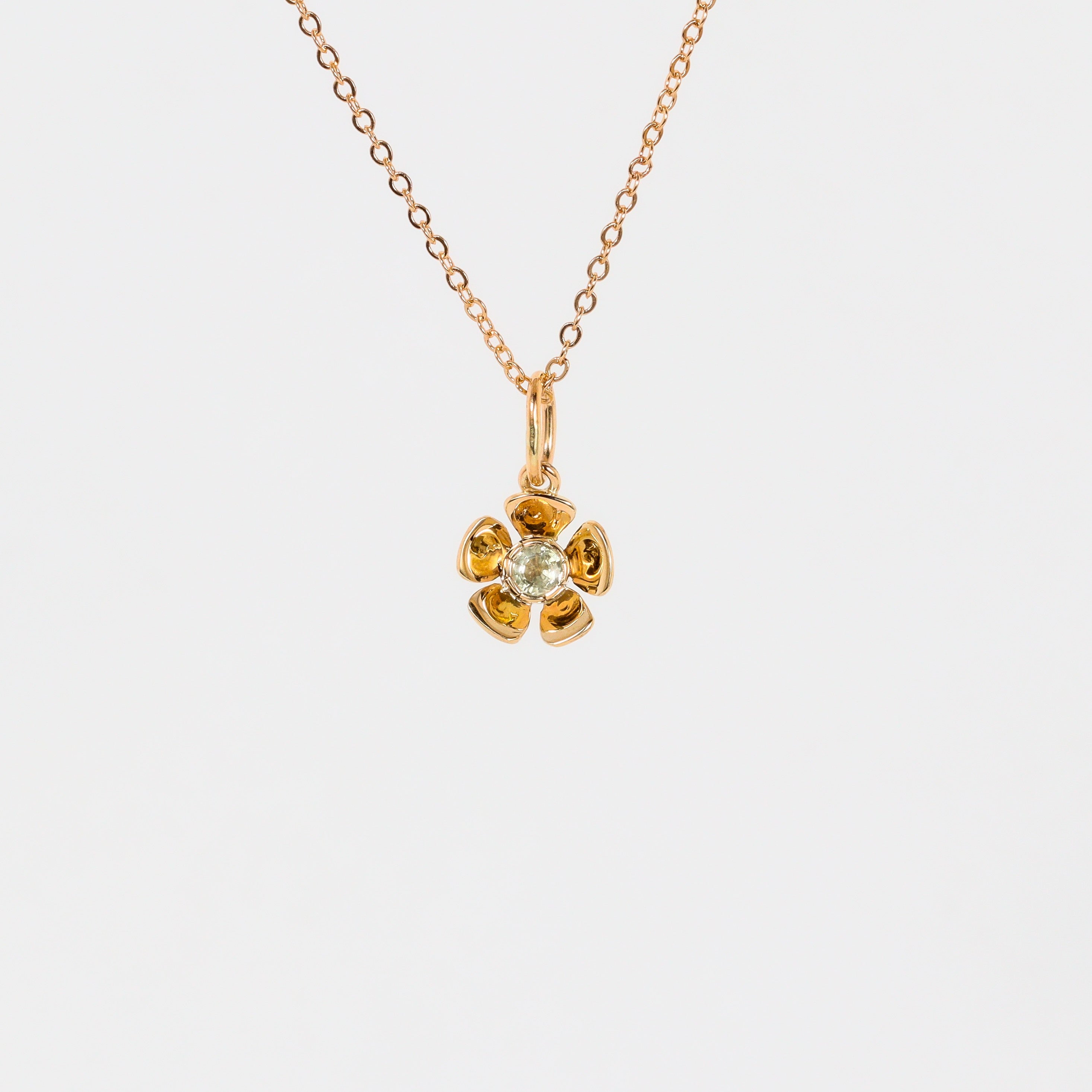 Leon Baker - Large Geraldton Wax Green Sapphire Charm