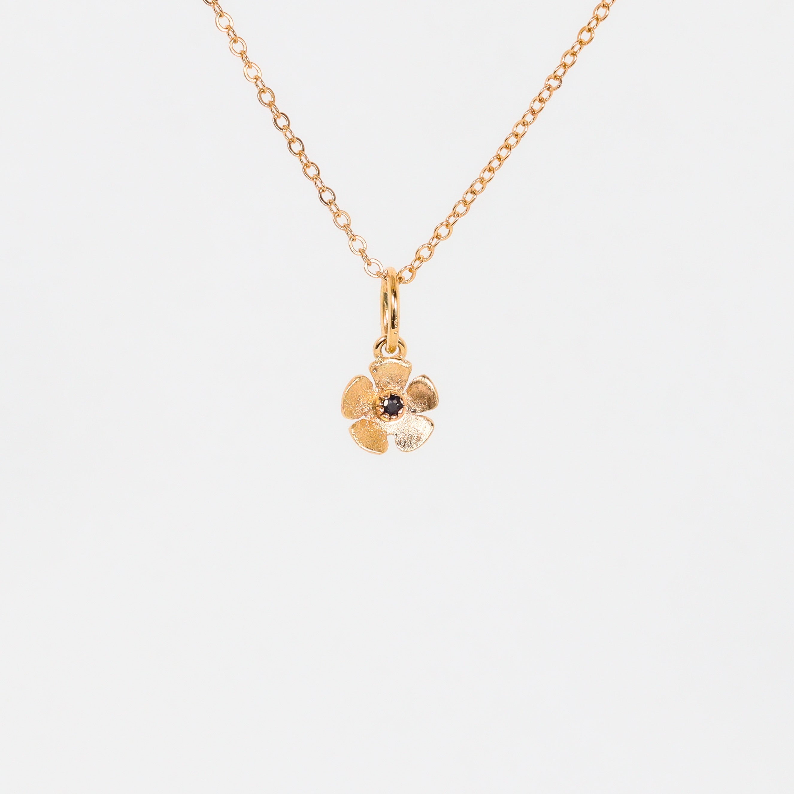 Leon Baker - Small Geraldton Wax Blue Sapphire Charm