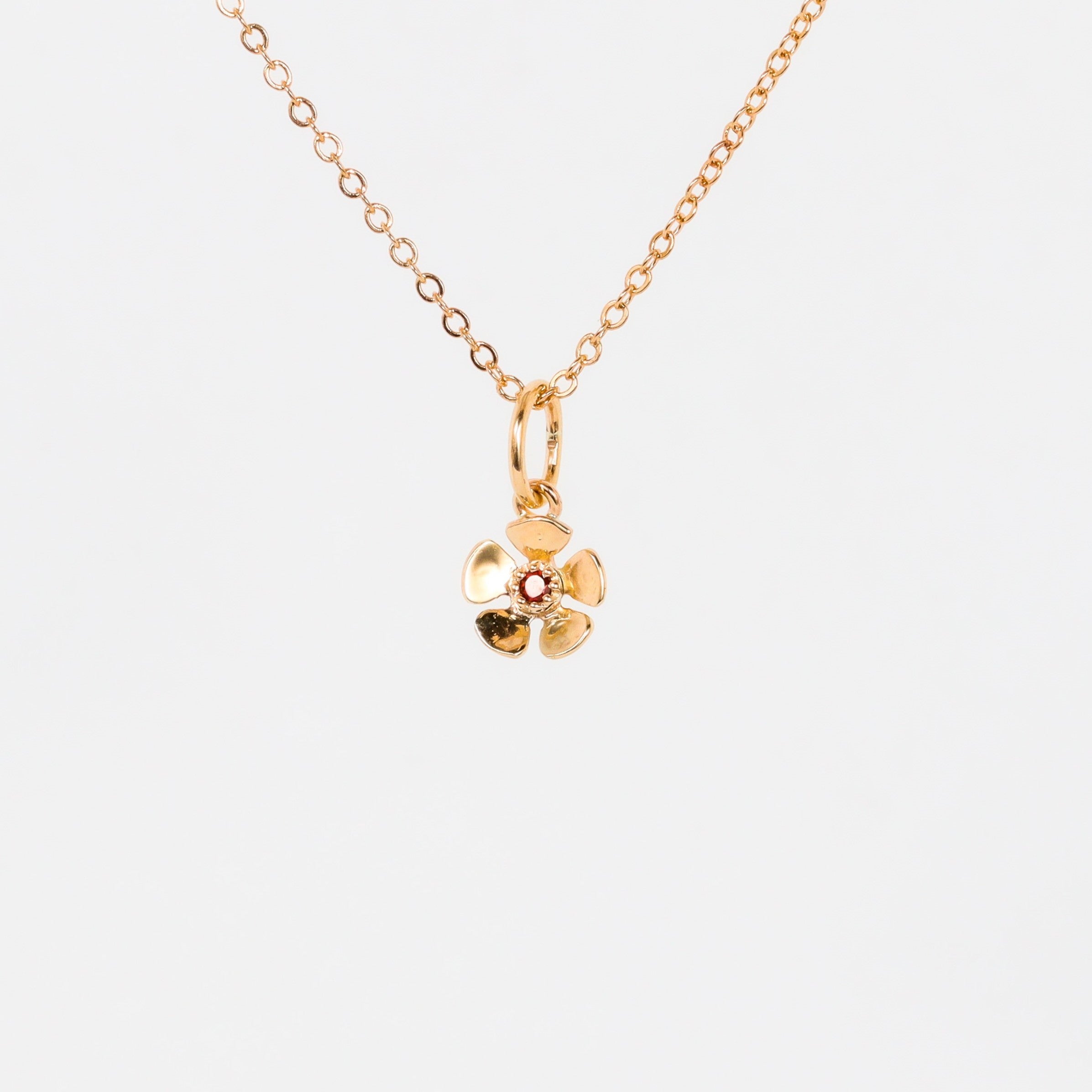 Leon Baker - Small Geraldton Wax Garnet Charm