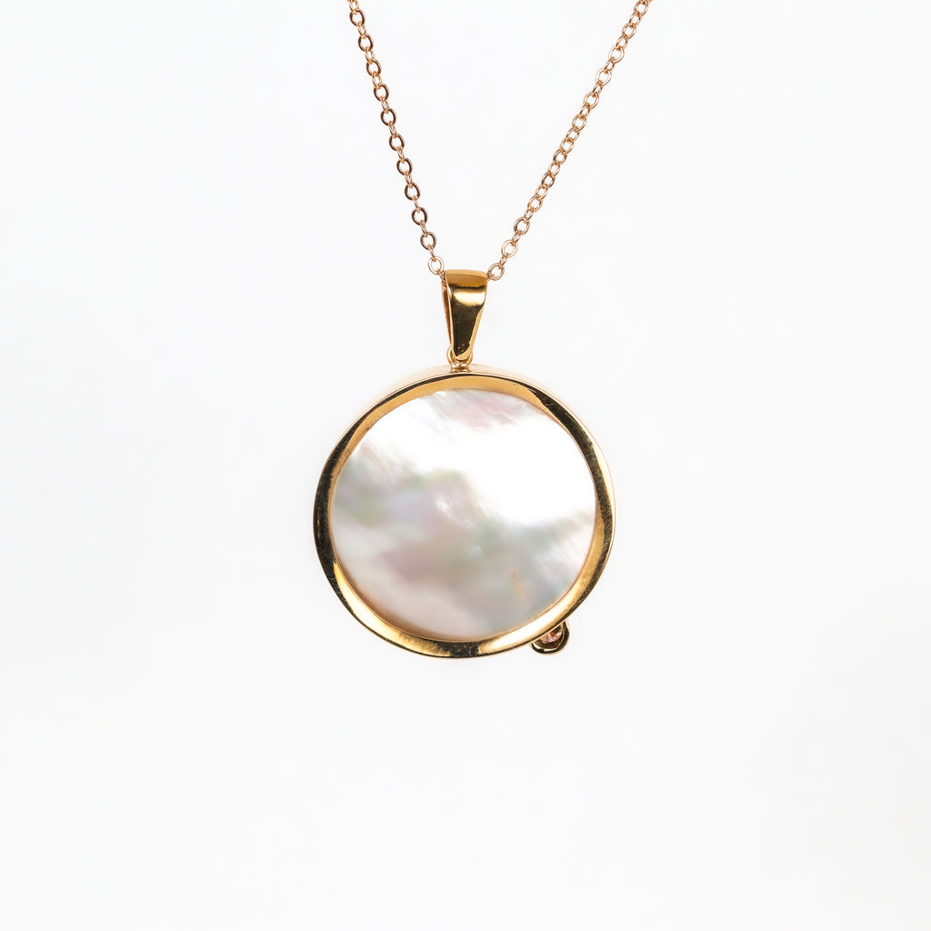 Coral Bay Jewels - Argyle Champaign & Mabe Pearl Pendant