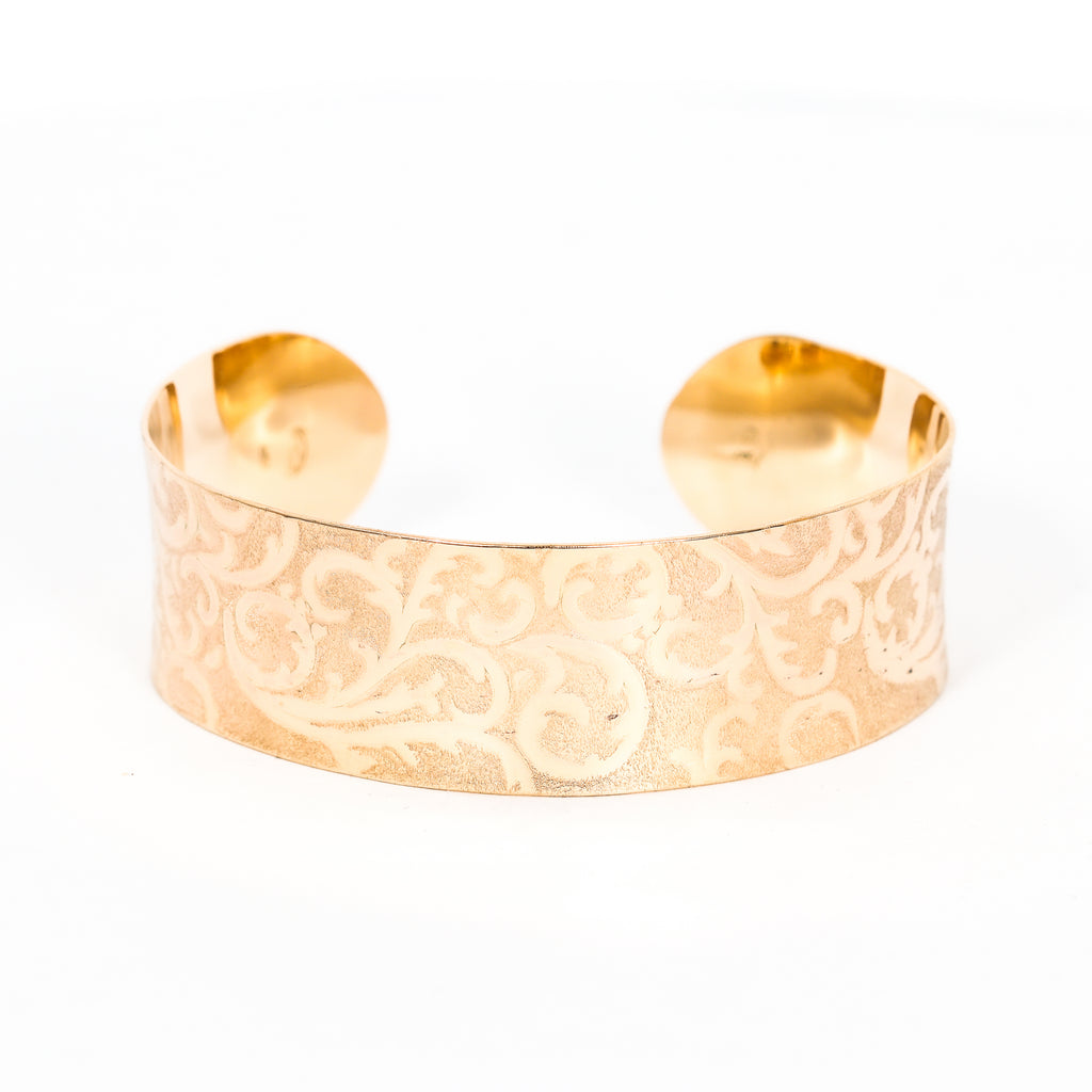 Leon Baker 9K Yellow Gold Handmade Collectors Cuff