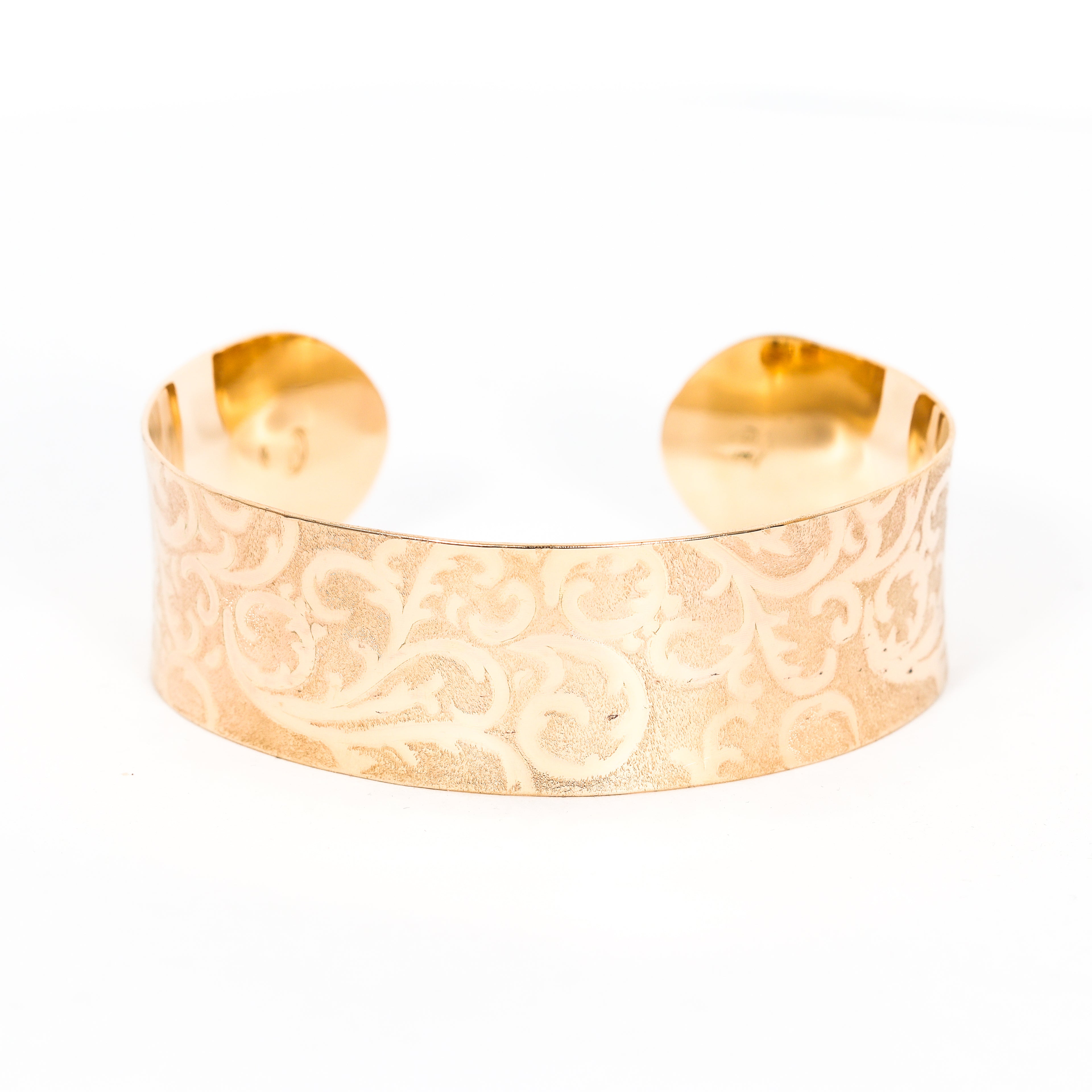 Leon Baker 9K Yellow Gold Handmade Collectors Cuff