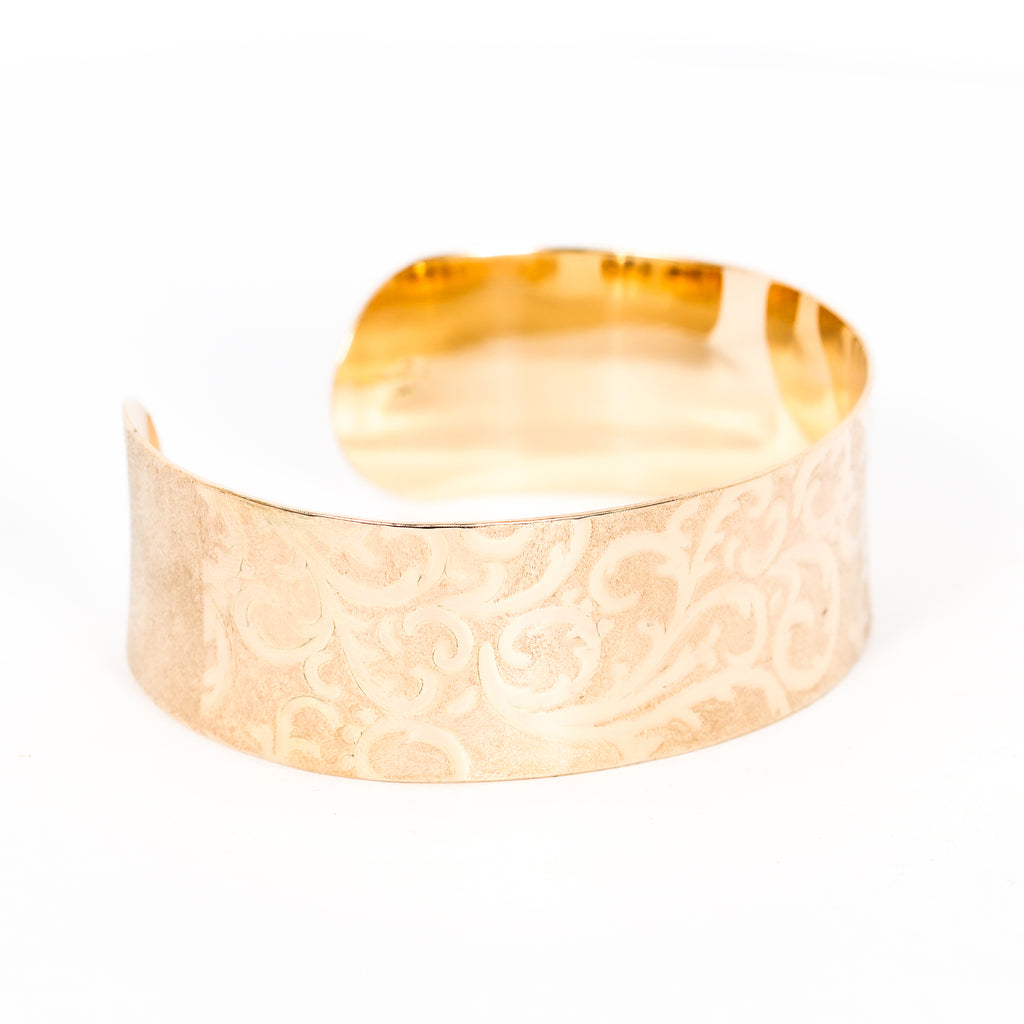 Leon Baker 9K Yellow Gold Handmade Collectors Cuff