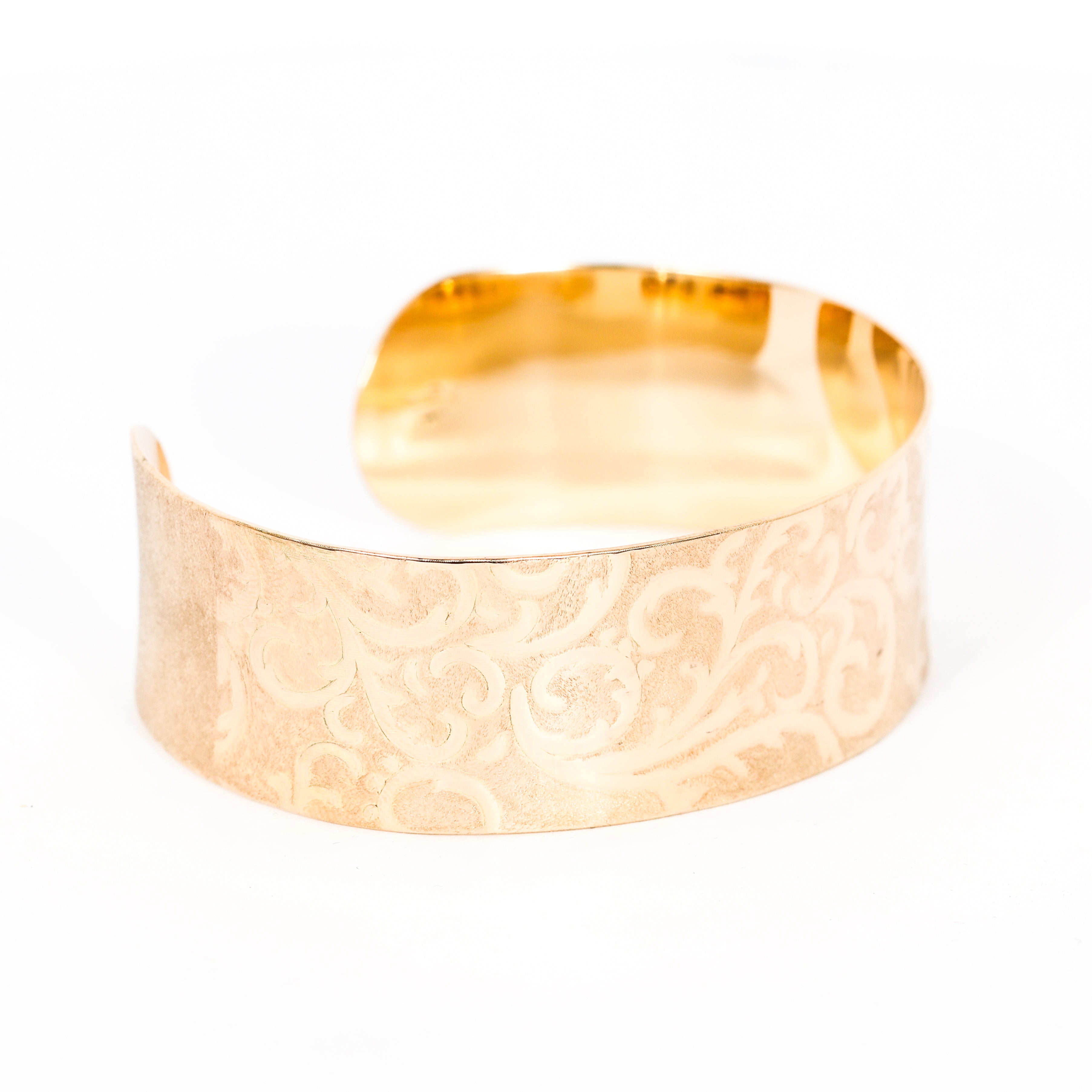 Leon Baker 9K Yellow Gold Handmade Collectors Cuff