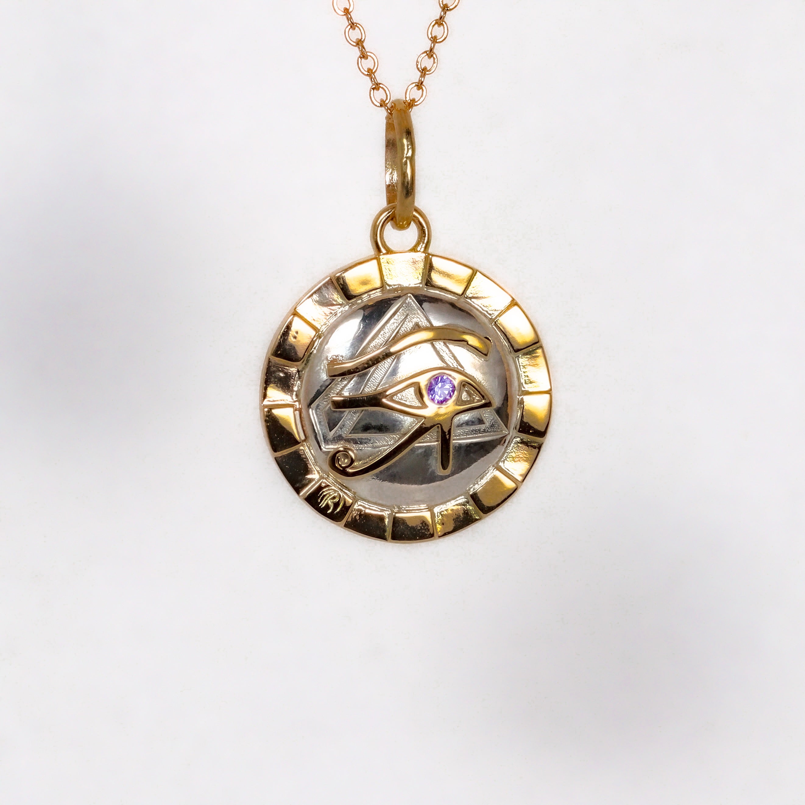 Leon Baker Handmade 9KYG/S SIL Eye Of Horris Purple Sapphire 2.5mm