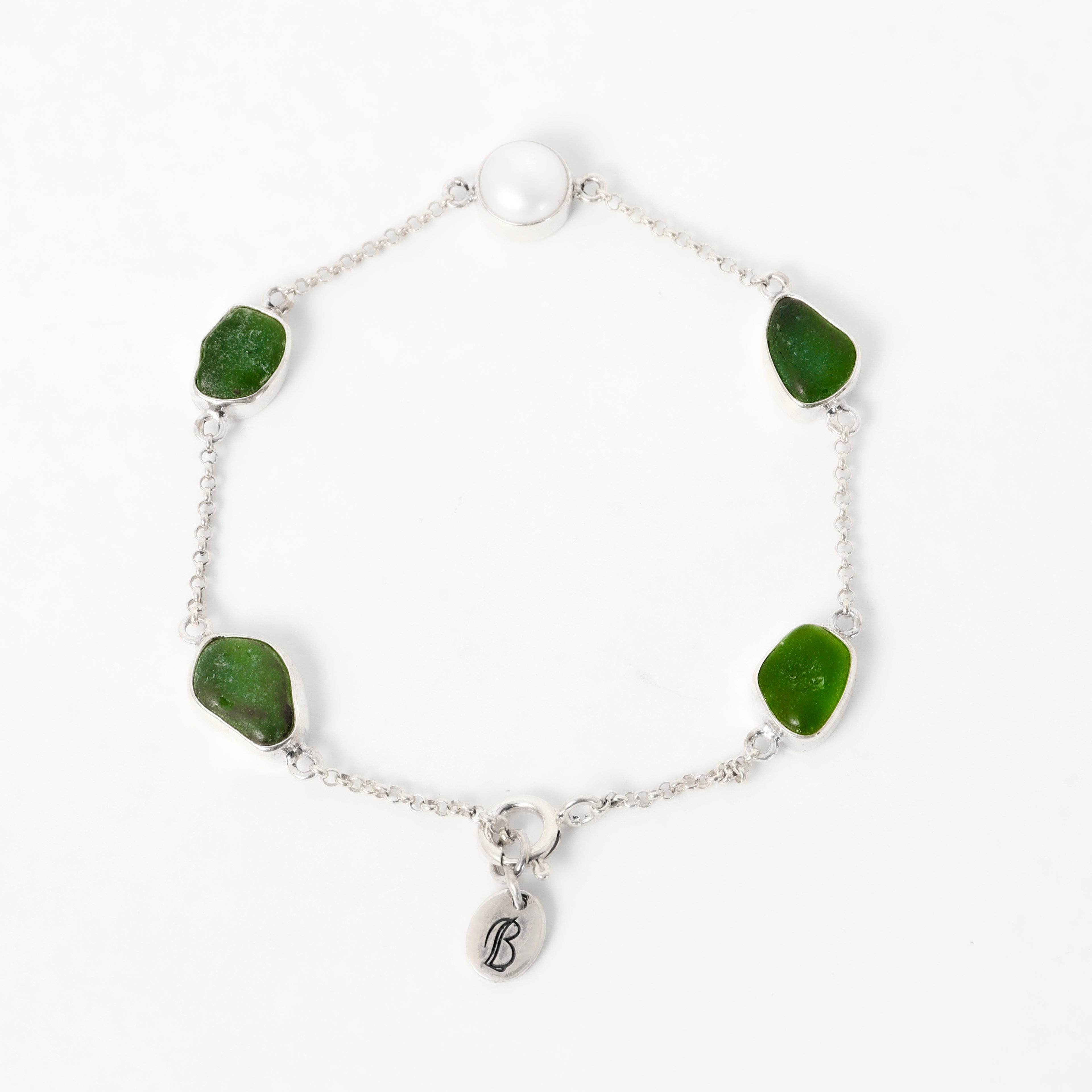 Coral Bay Jewels - Pearl & Sea Glass Bracelet