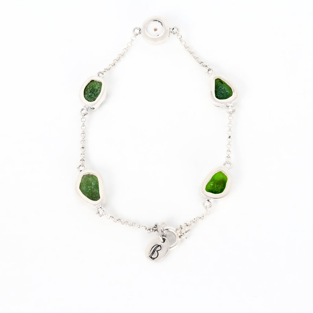 Coral Bay Jewels - Pearl & Sea Glass Bracelet