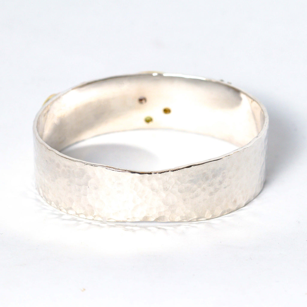 Leon Baker - Wildflower & Dragonfly Sapphire Tri-Colour Bangle