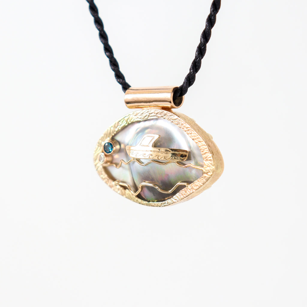 Leon Baker - The Pearl Ship at Sea Pendant