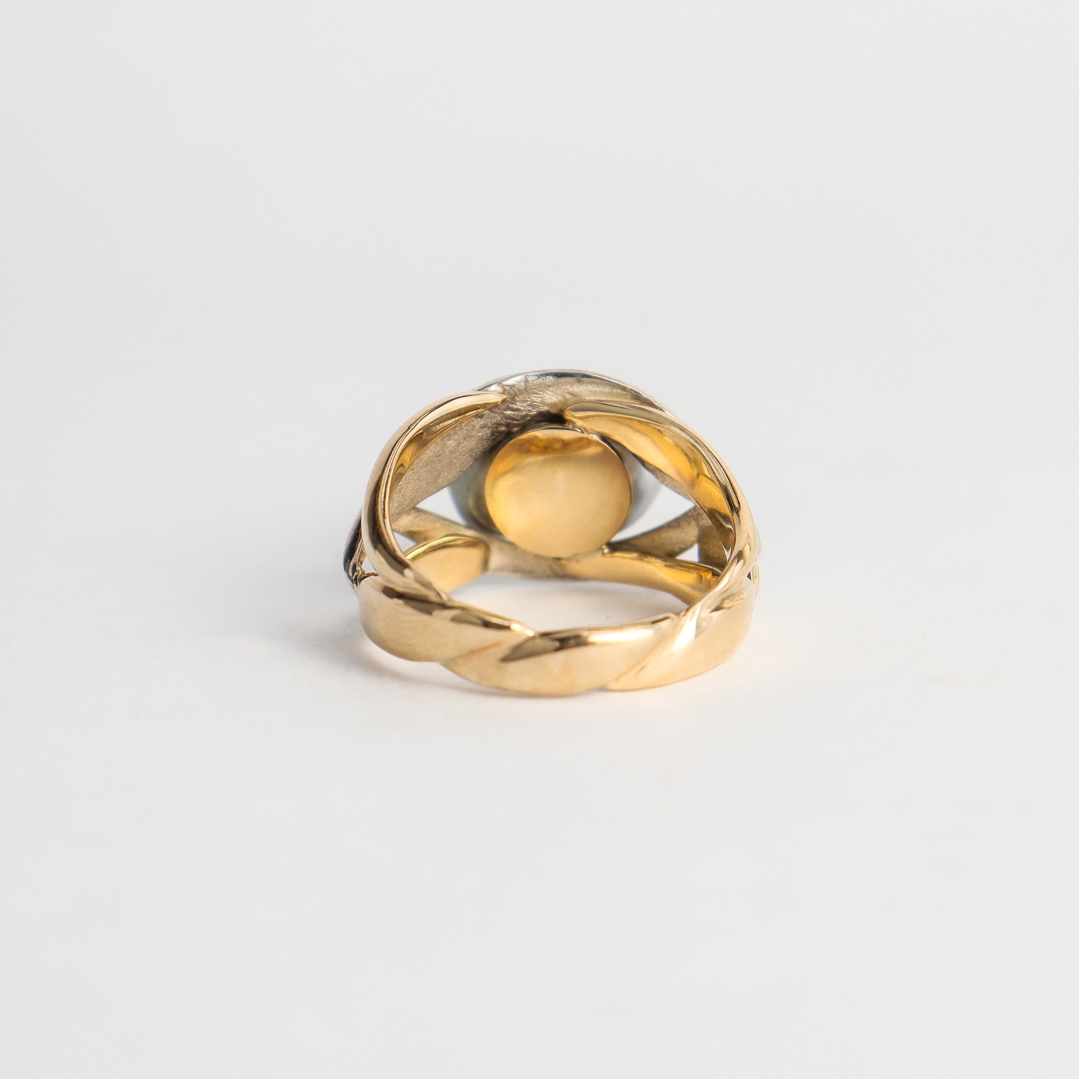 Coral Bay Jewels - Silver & Gold Keshi Pearl Ring
