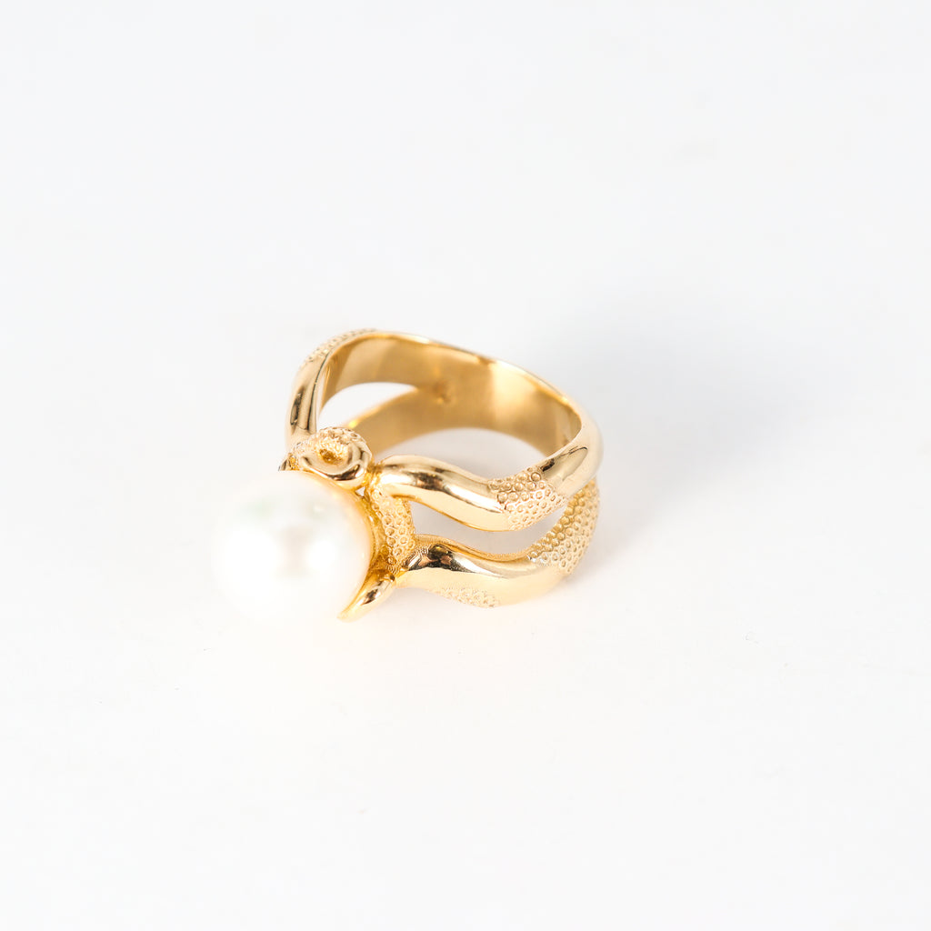 Coral Bay Jewels - Octopus Ring with Broome Pearl & Tourmaline