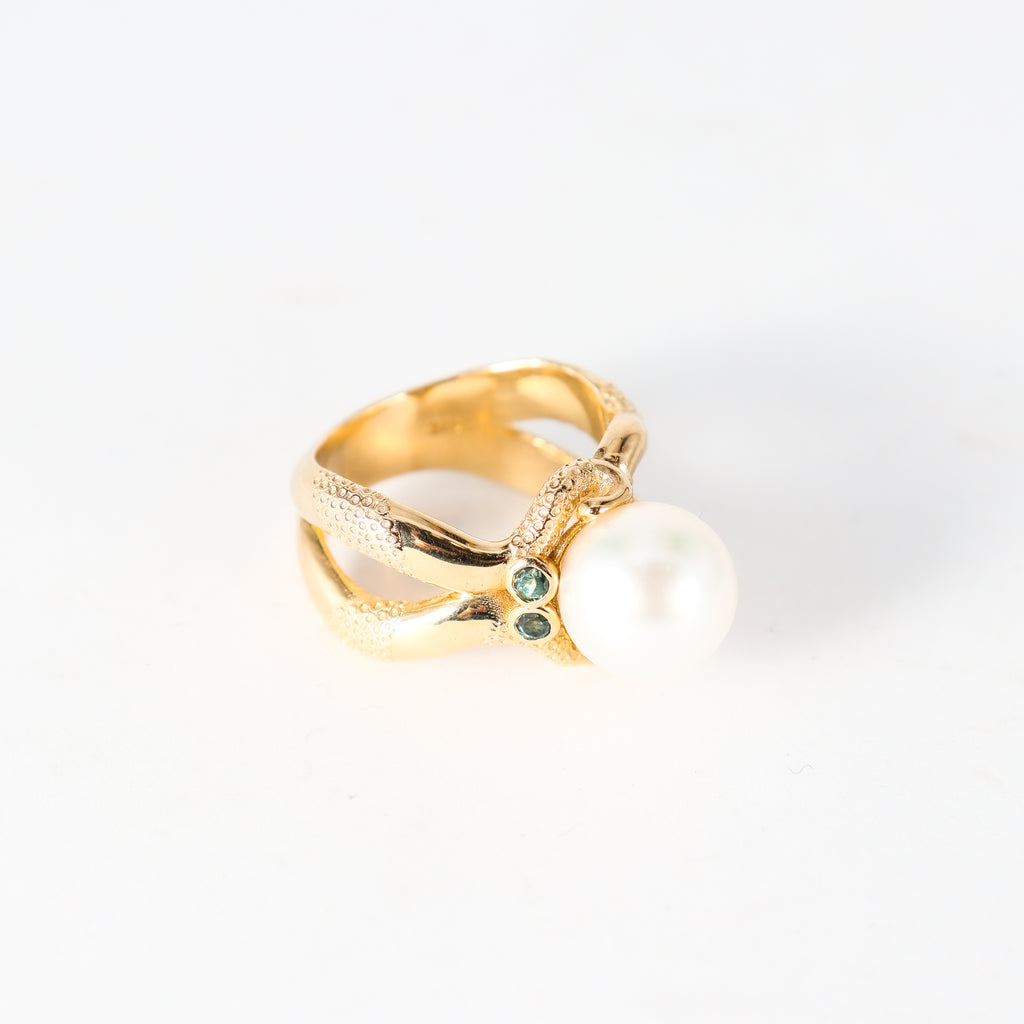 Coral Bay Jewels - Octopus Ring with Broome Pearl & Tourmaline