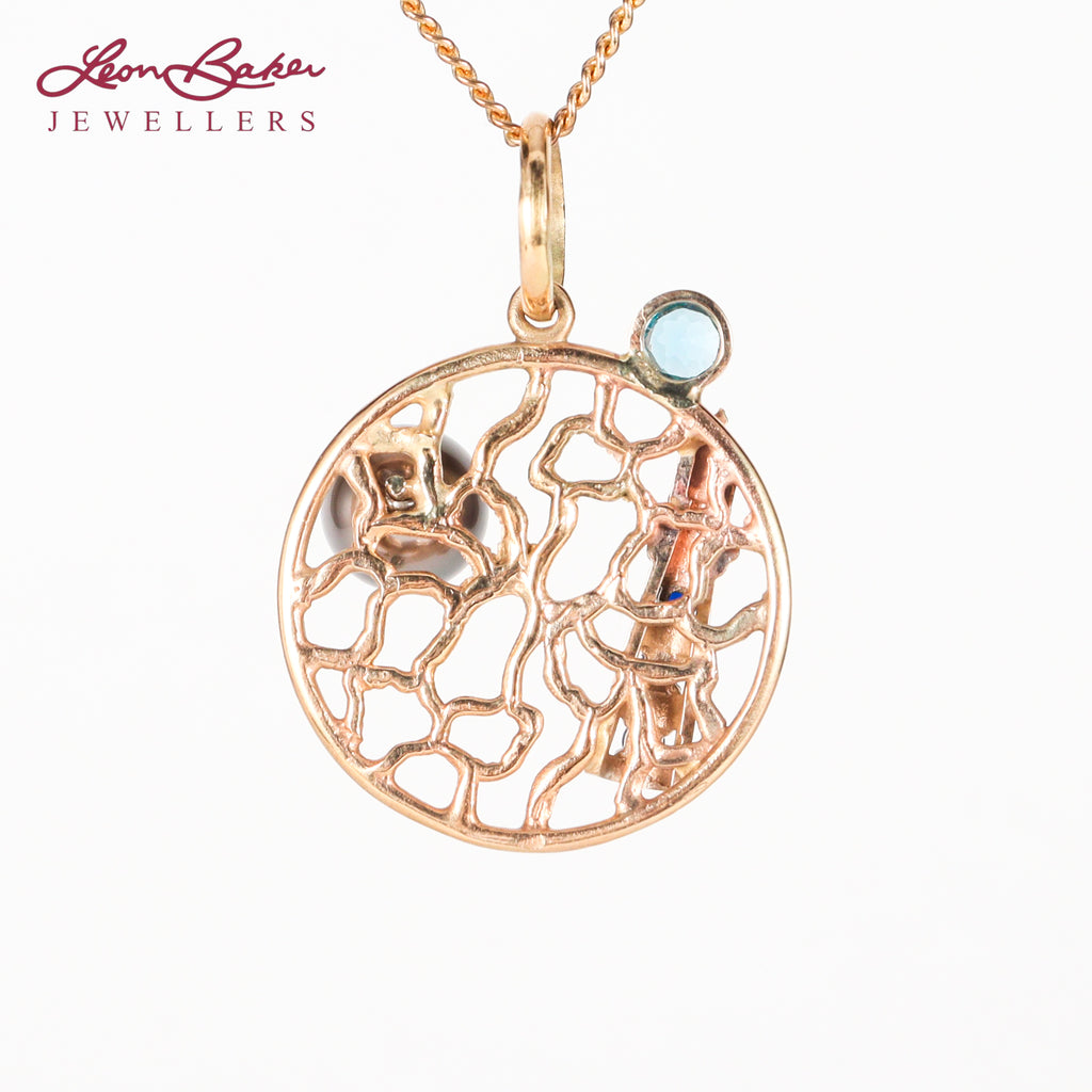 Coral Bay Jewels - Abrolhos Pearl & Sapphire Pendant