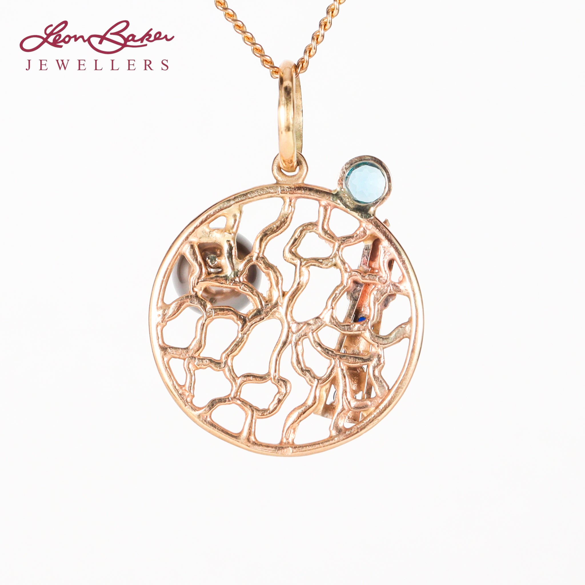Coral Bay Jewels - Abrolhos Pearl & Sapphire Pendant