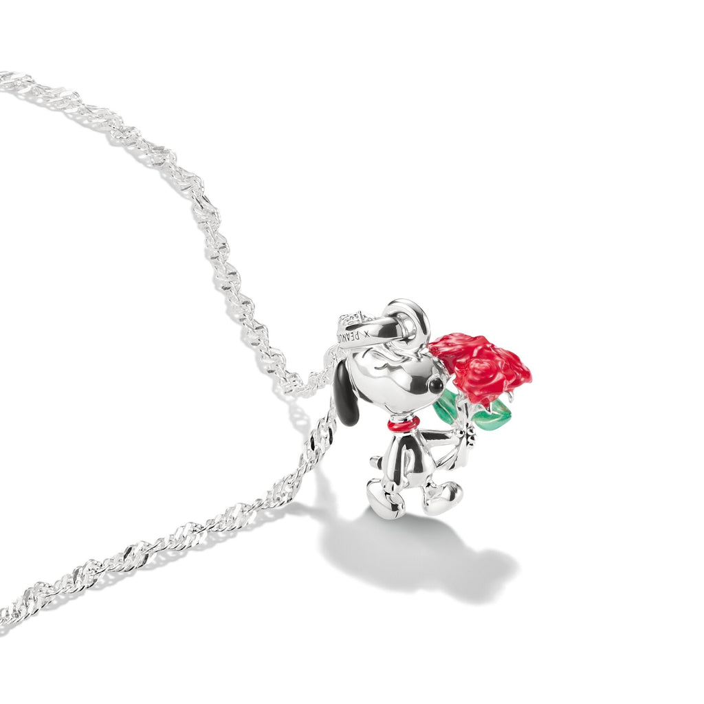 THOMAS SABO Snoopy with Rose Pendant PEANUTS Necklace