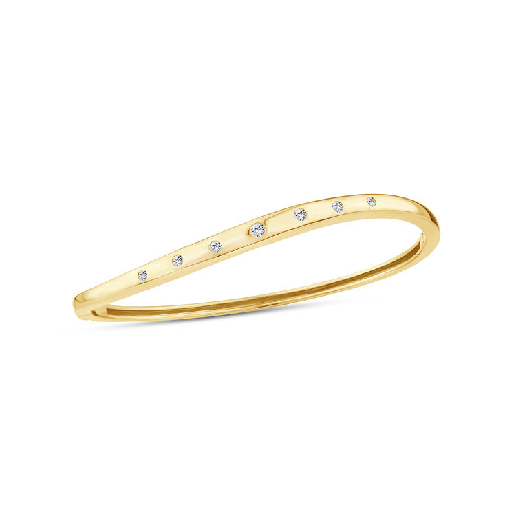 0.20ct Lab Grown Diamond Bangle in 9K Yellow Gold