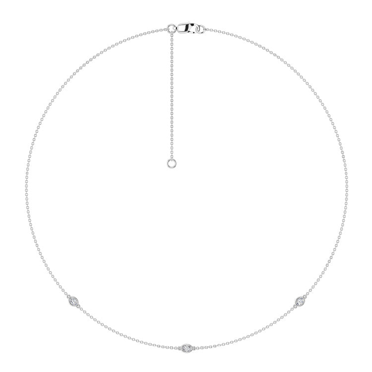 0.25ct Lab Grown Diamond Necklace in 9K White Gold