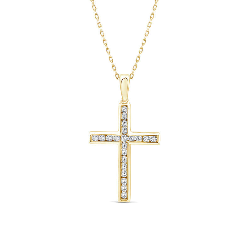 0.50ct Lab Grown Diamond Necklace in 9K Yellow Gold