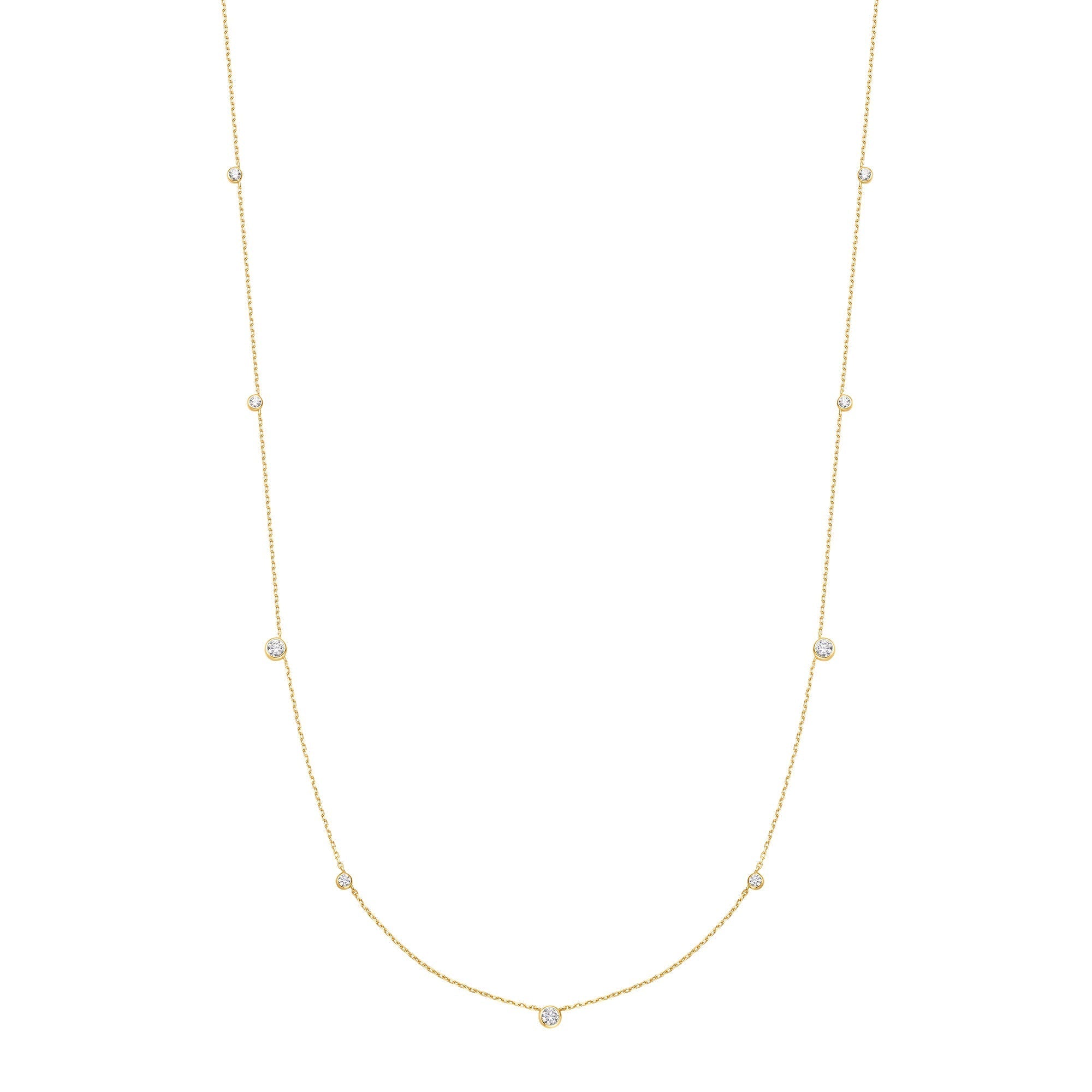 Ania Haie Gold Bezel Cubic Zirconia Station Necklace