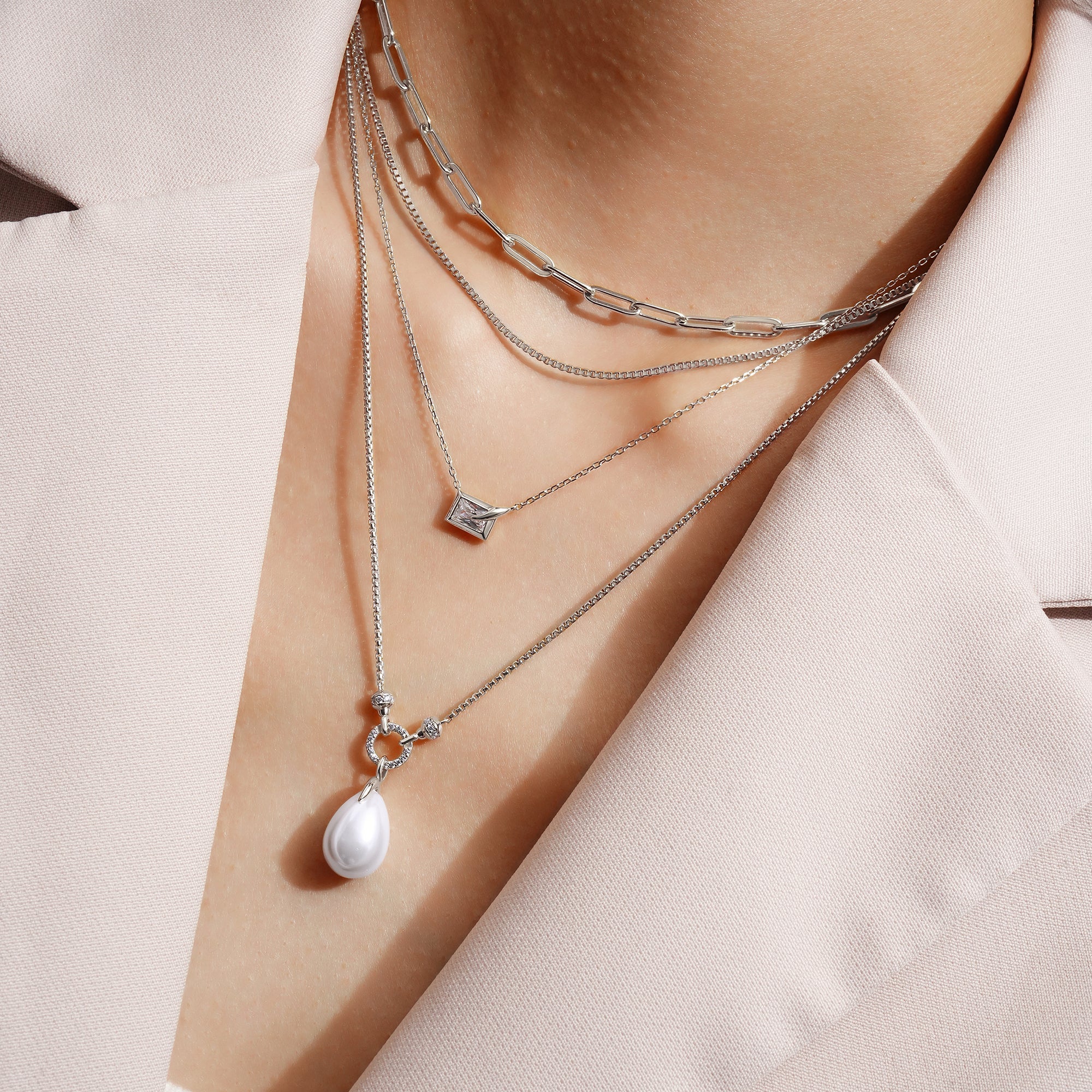 Ania Haie Silver Paper Clip Chain Necklace