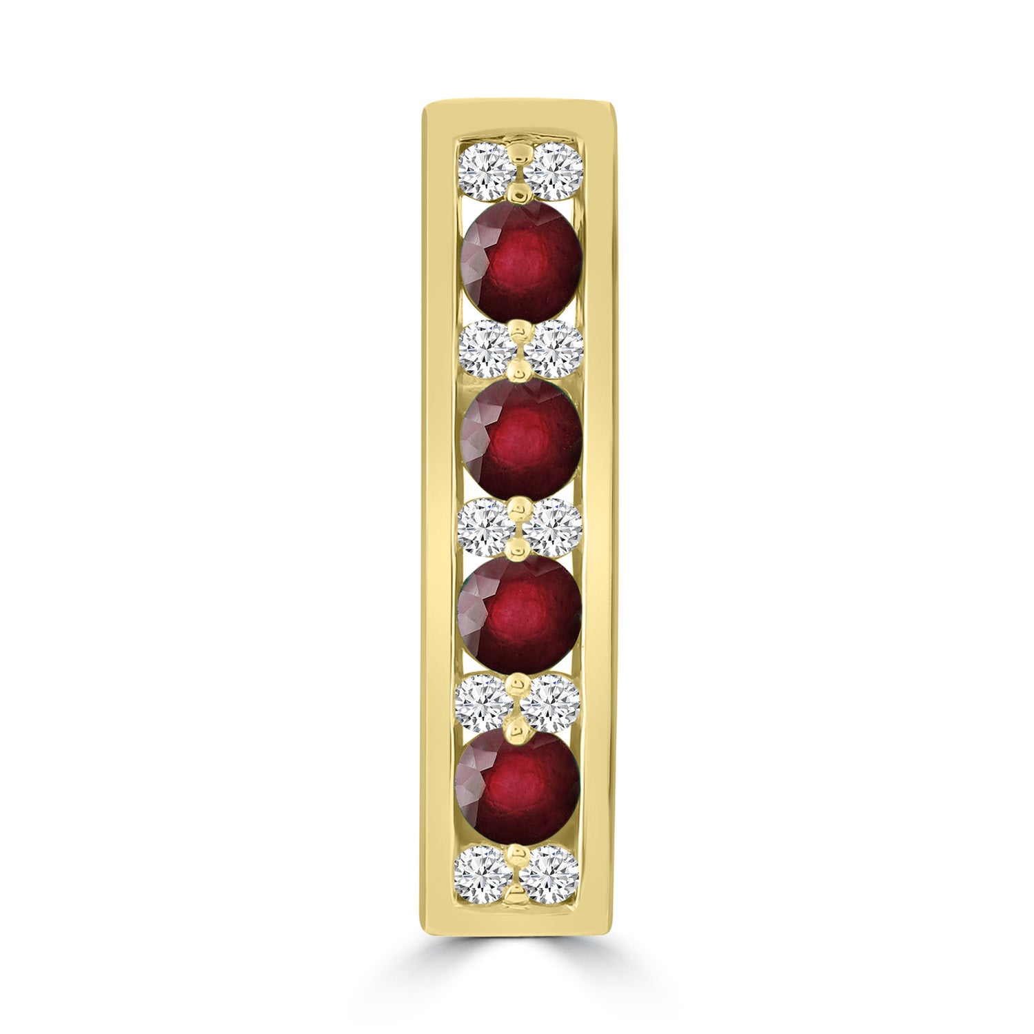 Diamond Ruby Pendant with 0.10ct Diamonds in 9K Yellow Gold - P-20514RB-010-Y