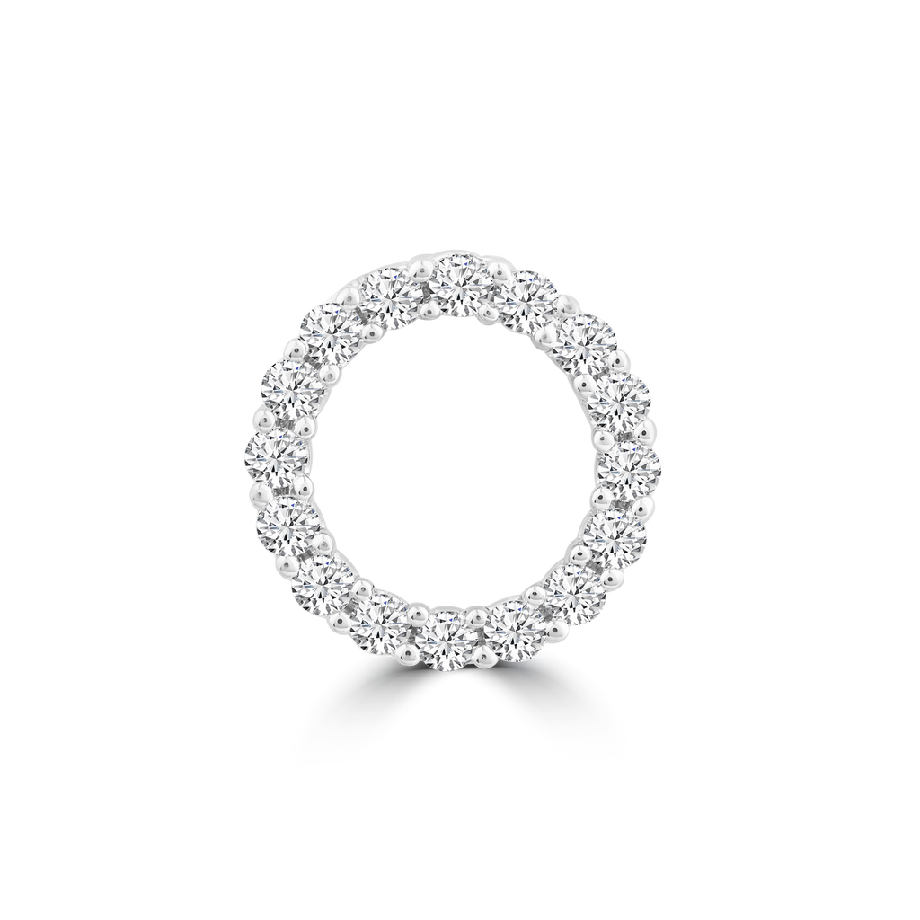 Diamond Pendant with 0.10ct Diamonds in 9K White Gold - PF-6111-W