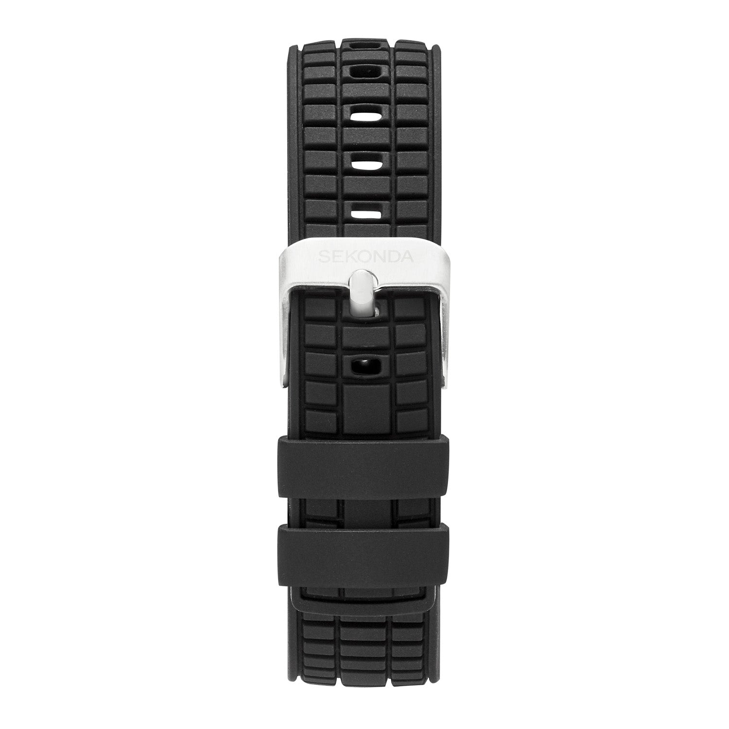 Sekonda Mens Octaire Black Dial Black Rubber 40mm Watch